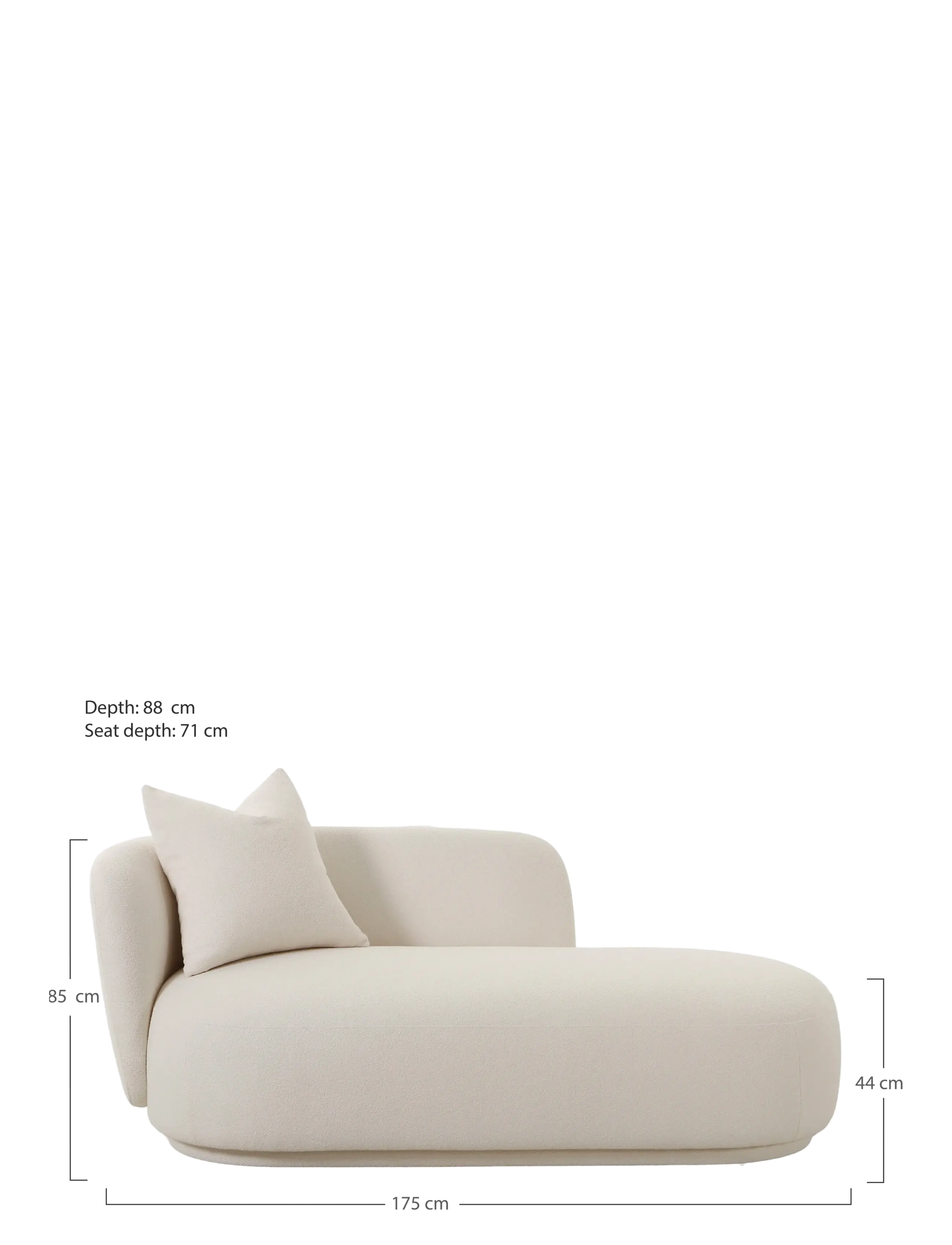 House Nordic - Berlin Daybed with pillow, natural - soffor - natural - 3