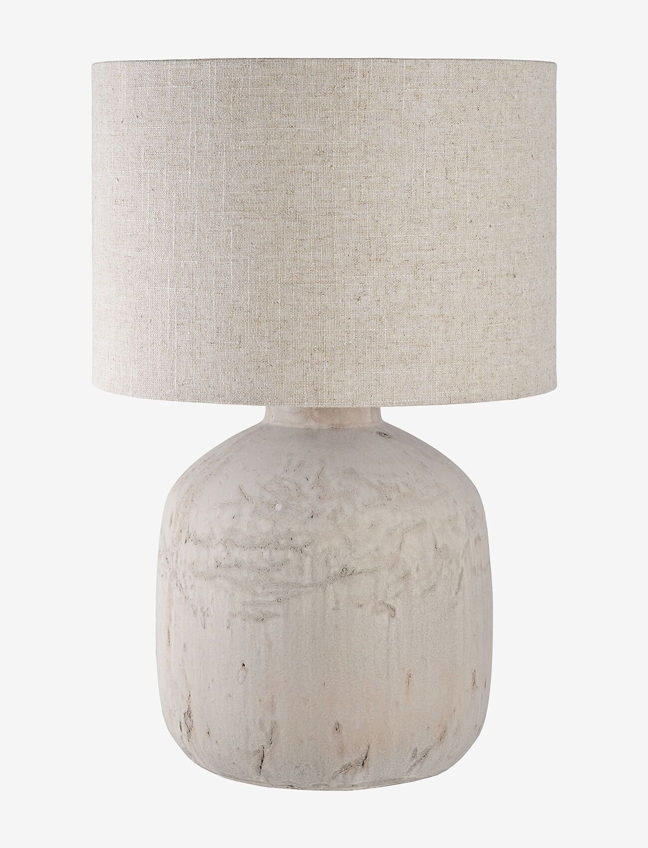 House Nordic - Tyra - Table lamp, ceramic, stone structure - light brown - 0