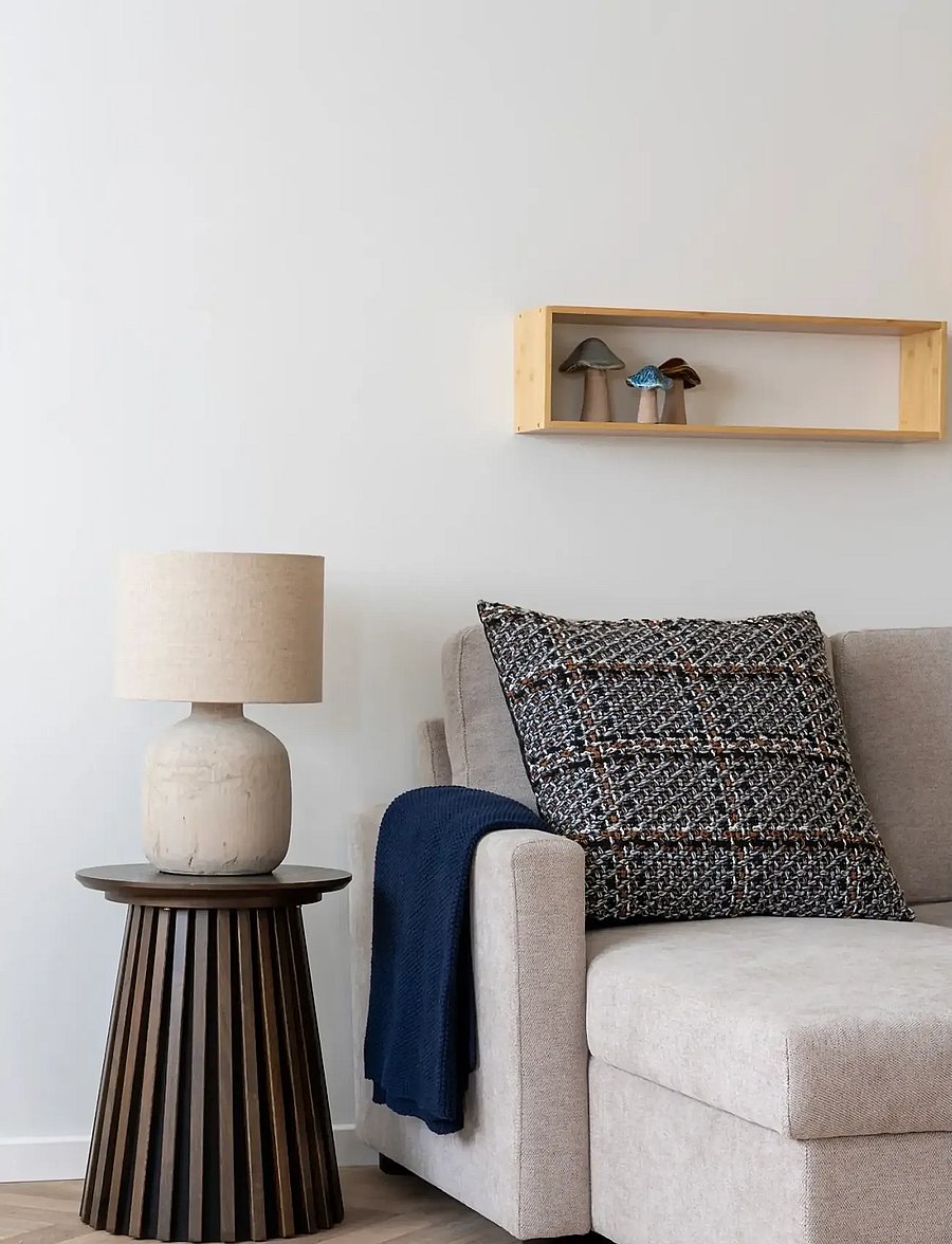 House Nordic - Tyra - Table lamp, ceramic, stone structure - staliniai šviestuvai - light brown - 0