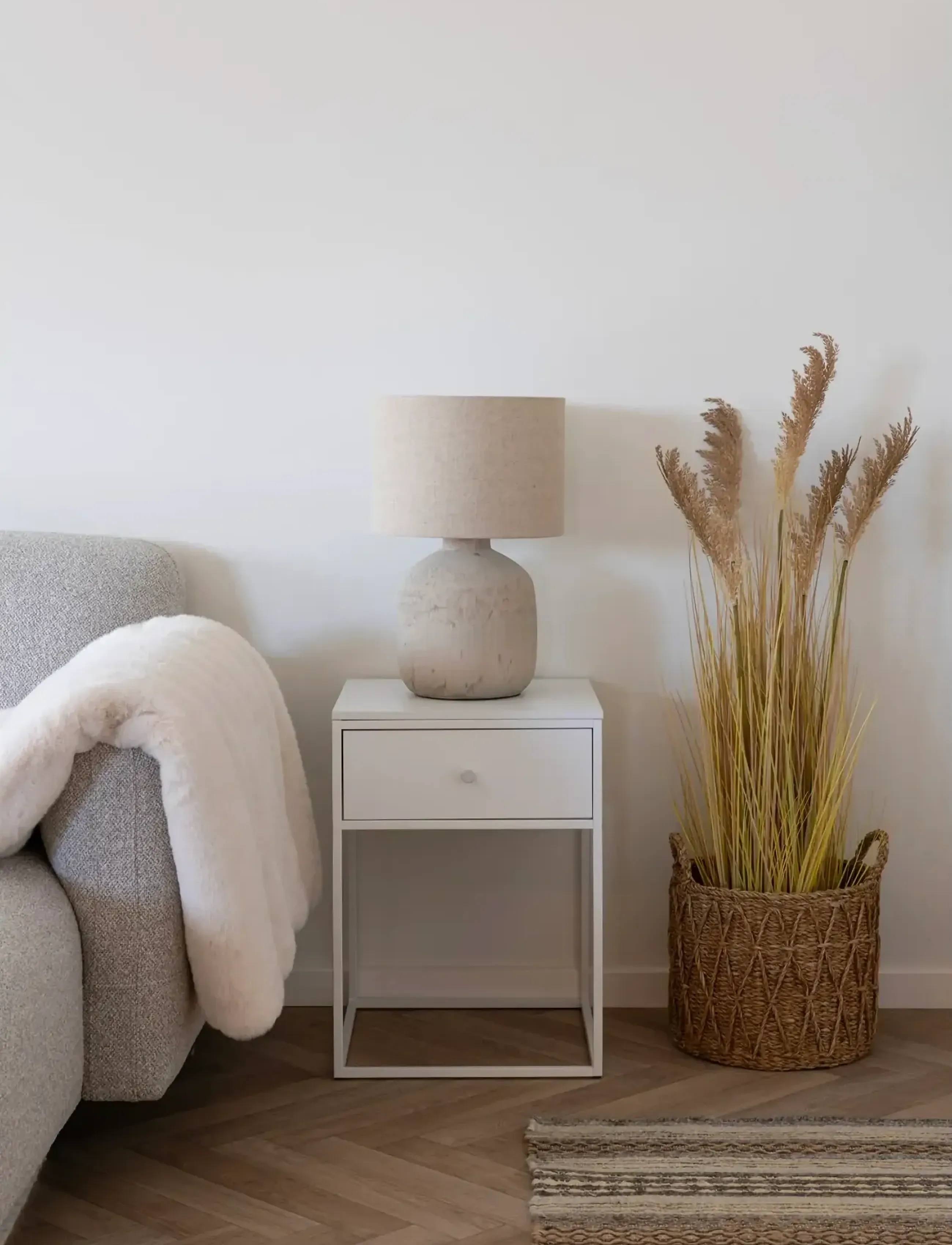 House Nordic - Tyra - Table lamp, ceramic, stone structure - bordslampor - light brown - 2