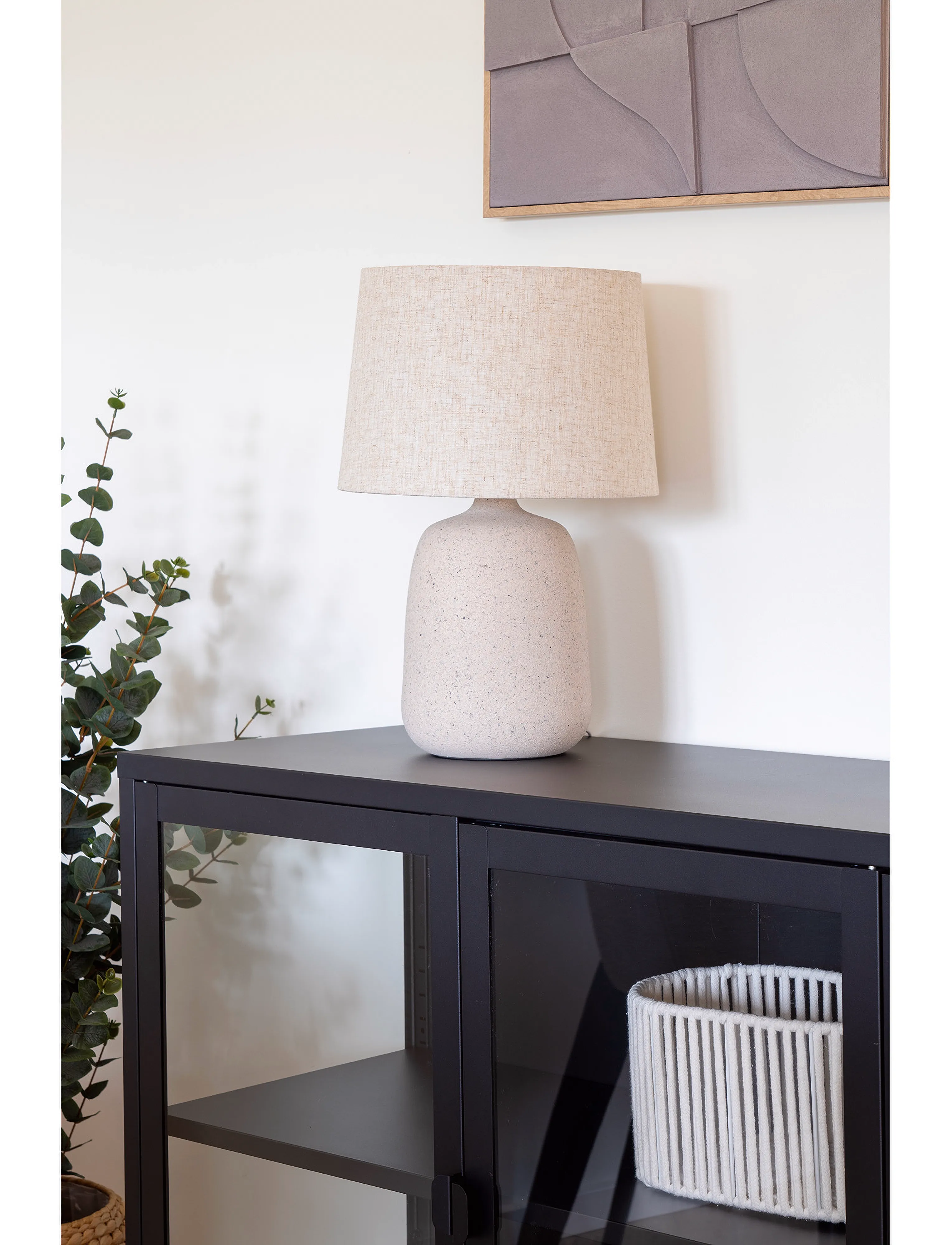 House Nordic - Salli - Table lamp, ceramic, sand structure - schreibtisch- & tischlampen - stone - 2