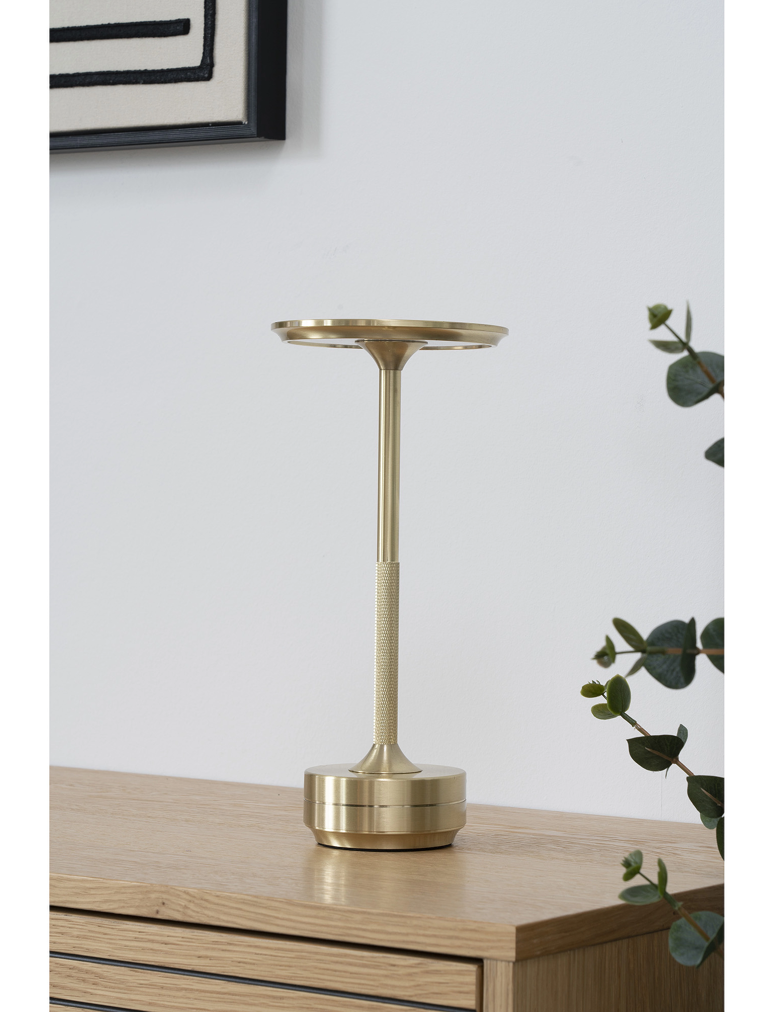 House Nordic - Fina - Table lamp, brass, rechargeable, 13 x 13 x 28,5 cm - kannettavat valaisimet - brass - 3