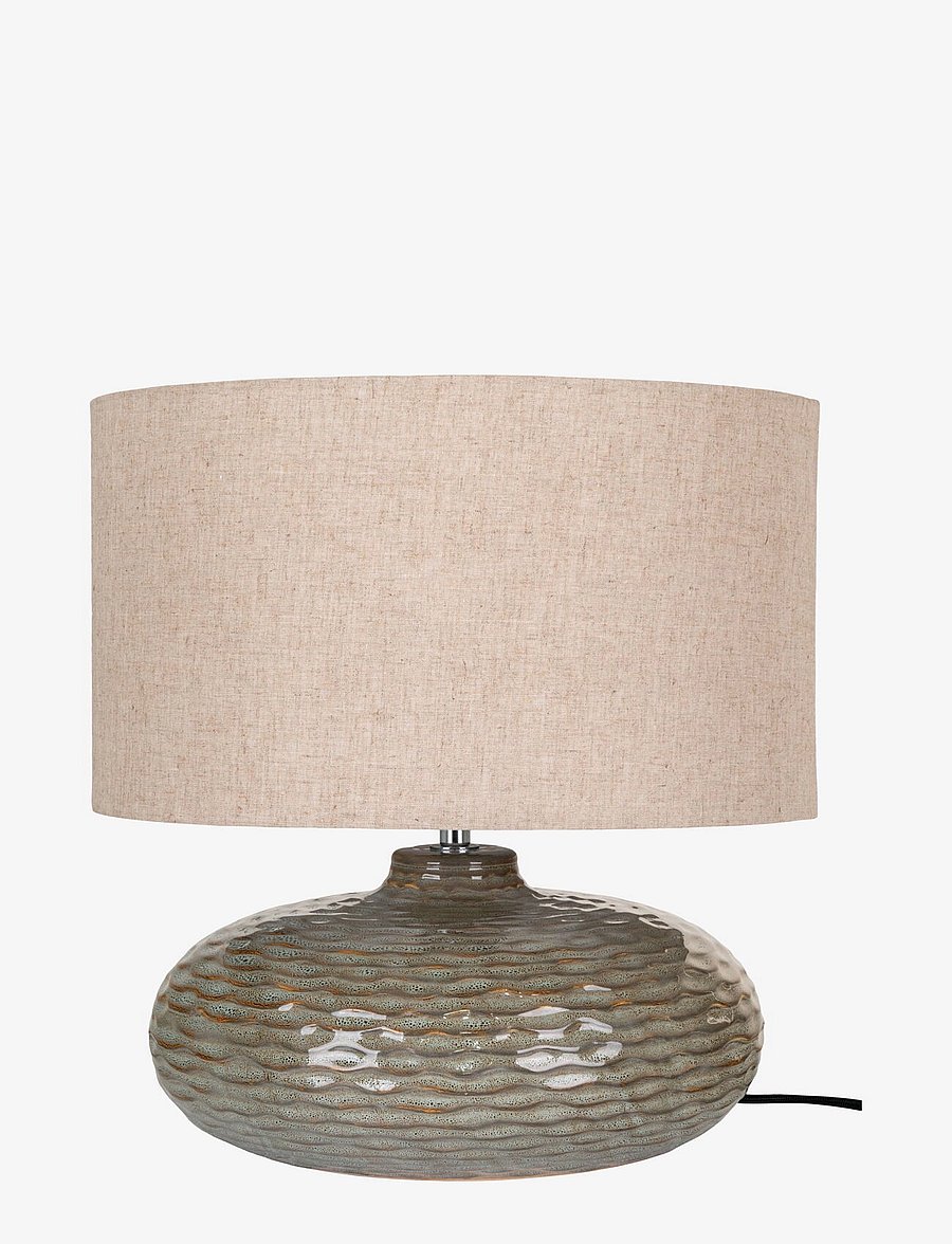 House Nordic - Misa - Table Lamp, green ceramic with lampshade - schreibtisch- & tischlampen - green - 2