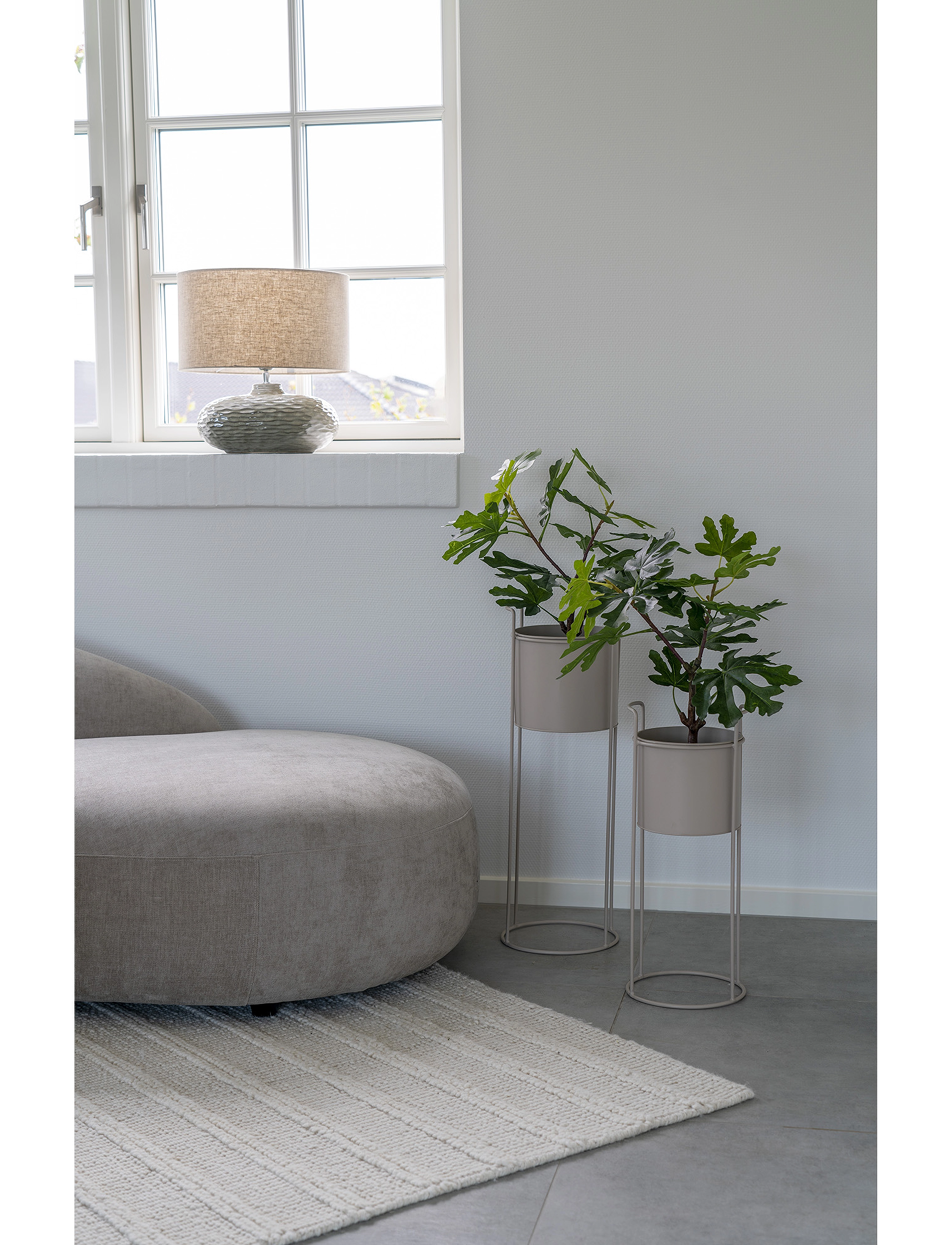 House Nordic Misa Table Lamp, Green Ceramic With Lampshade, 44X36X36 cm, Lamps, Grün - Homeware