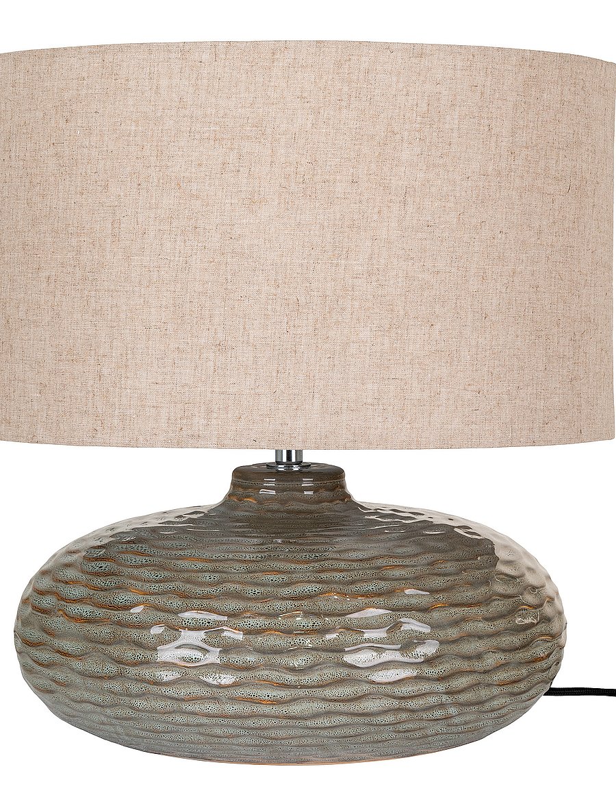House Nordic - Misa - Table Lamp, green ceramic with lampshade - schreibtisch- & tischlampen - green - 4
