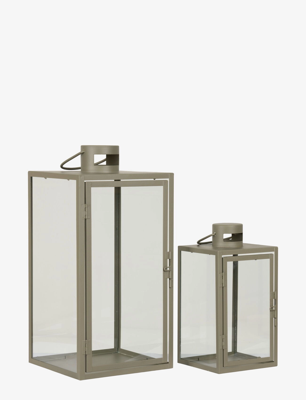 House Nordic Alva - Lanterns, metal/glass, green, set of 2 - Kodusisustus - GREEN / green