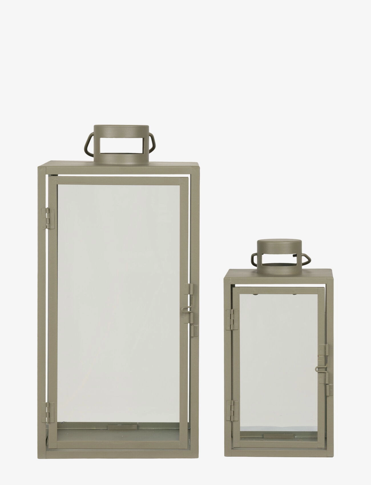 House Nordic - Alva - Lanterns, metal/glass, green, set of 2 - lanterns - green - 4