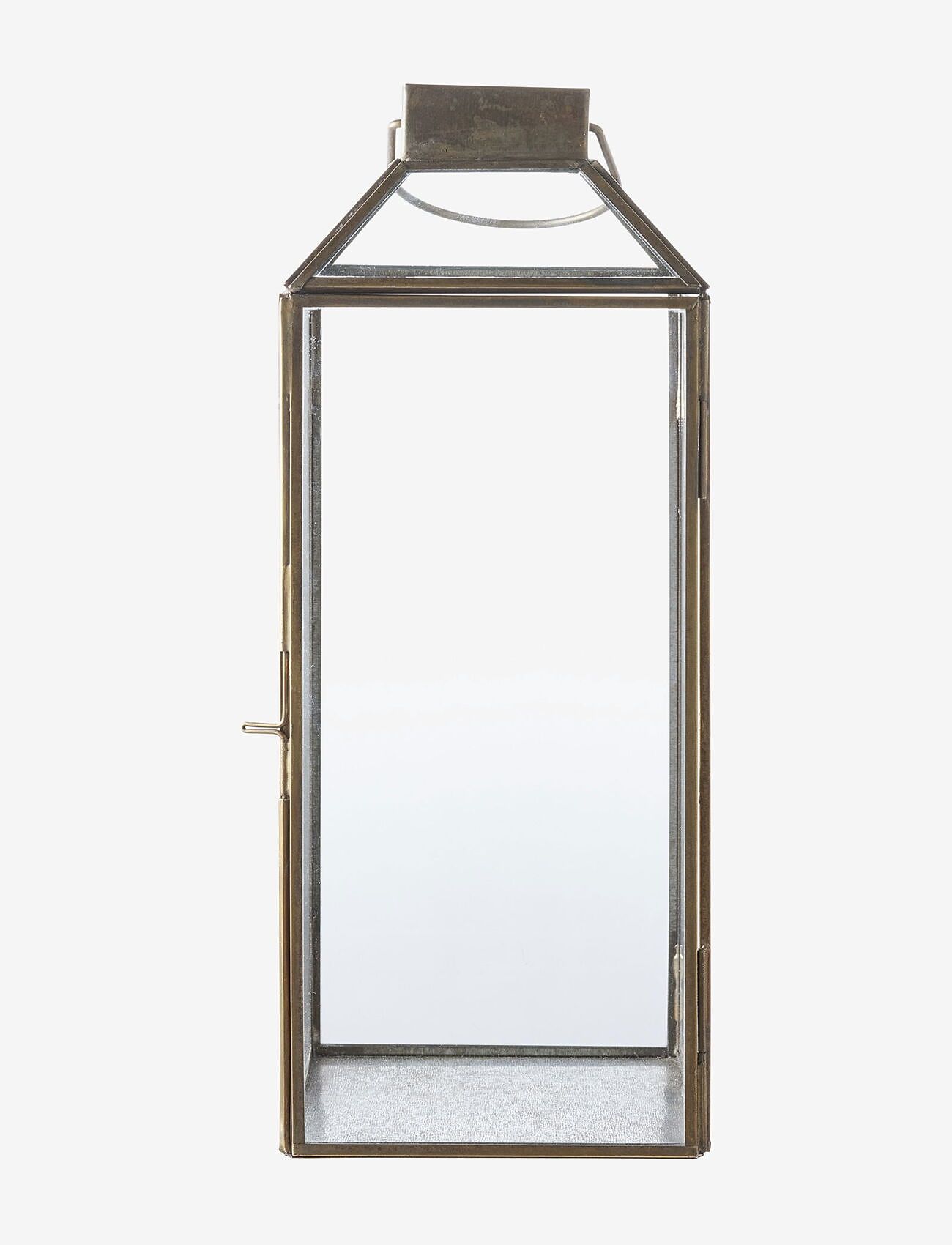 House Nordic - Oline - Lantern, metal/glass, antique brass look - køb efter pris - antique brass look - 0