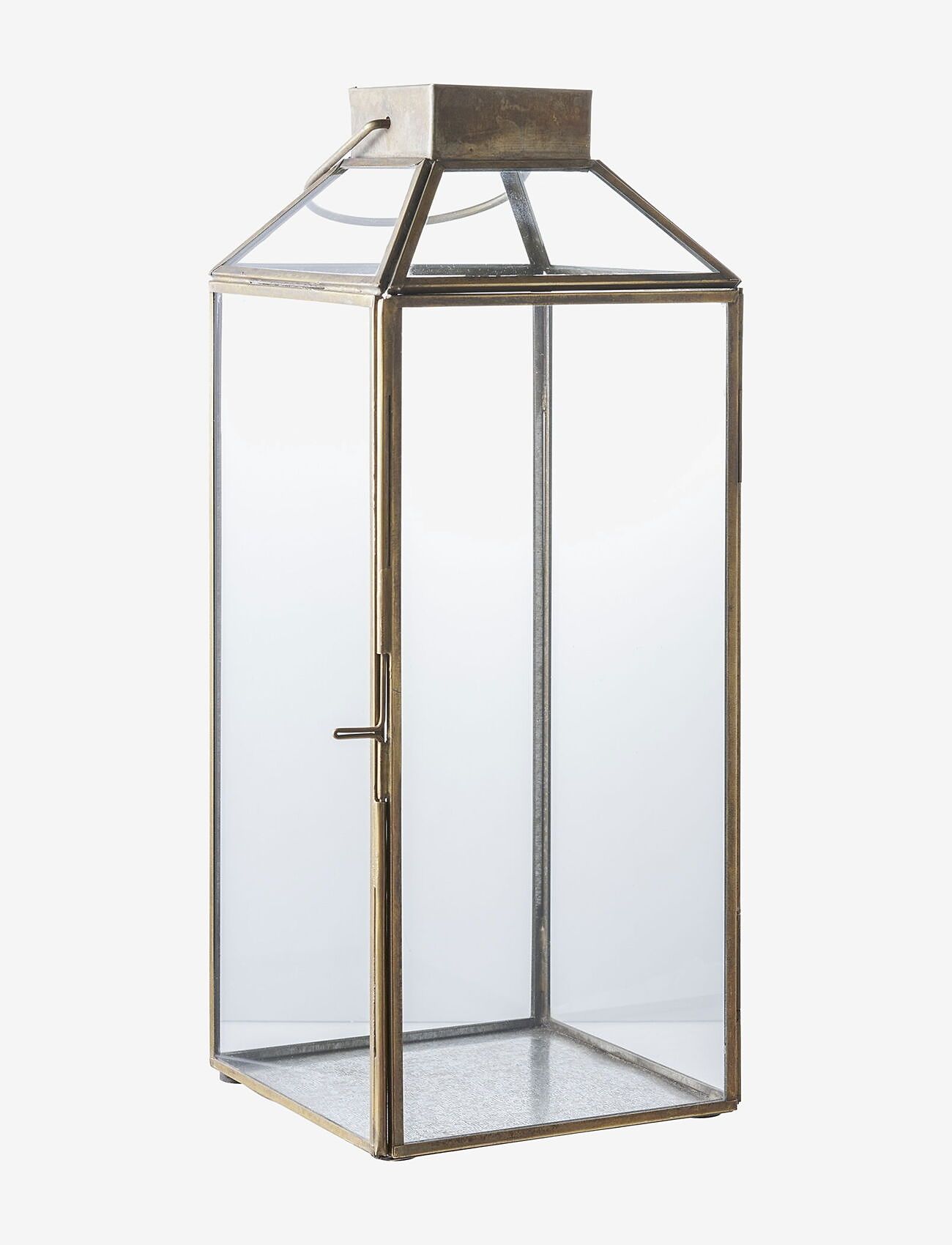 House Nordic - Oline - Lantern, metal/glass, antique brass look - køb efter pris - antique brass look - 1