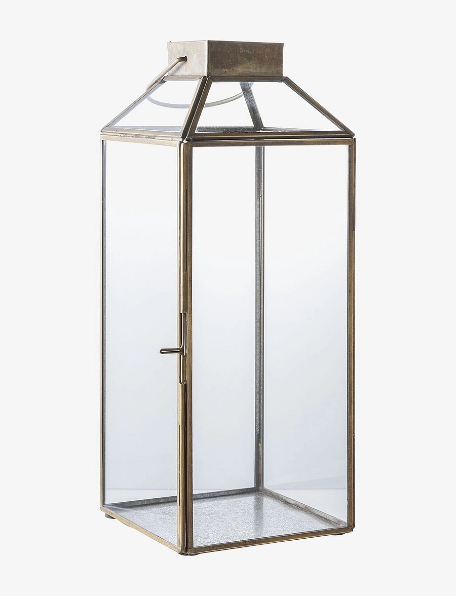 House Nordic - Oline - Lantern, metal/glass, antique brass look - laternen - antique brass look - 2