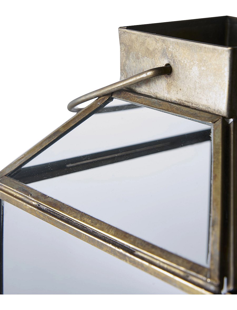 House Nordic - Oline - Lantern, metal/glass, antique brass look - laternen - antique brass look - 4