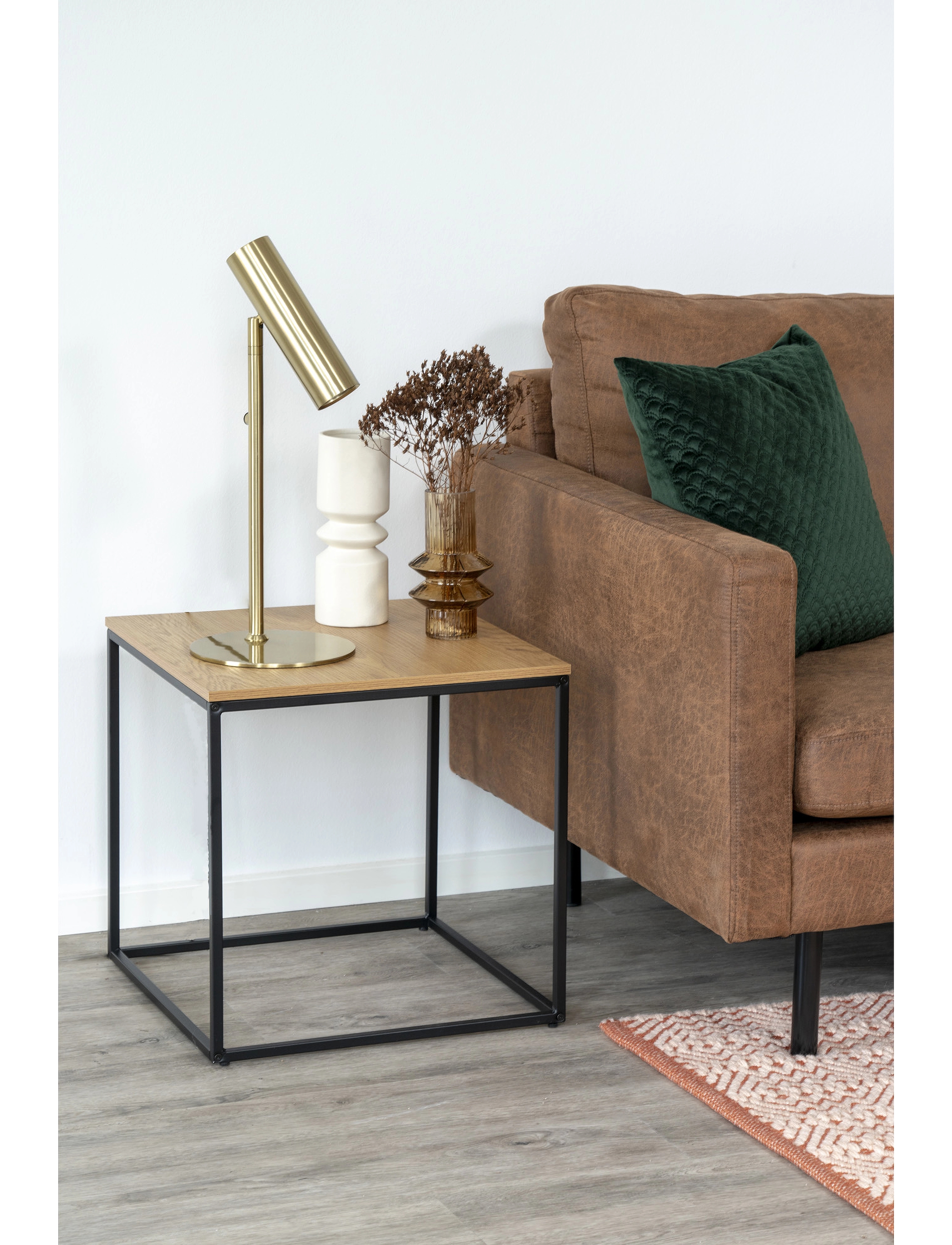 House Nordic - Nida - Lamp, brass, 200 cm fabric cord - schreibtisch- & tischlampen - brass - 5