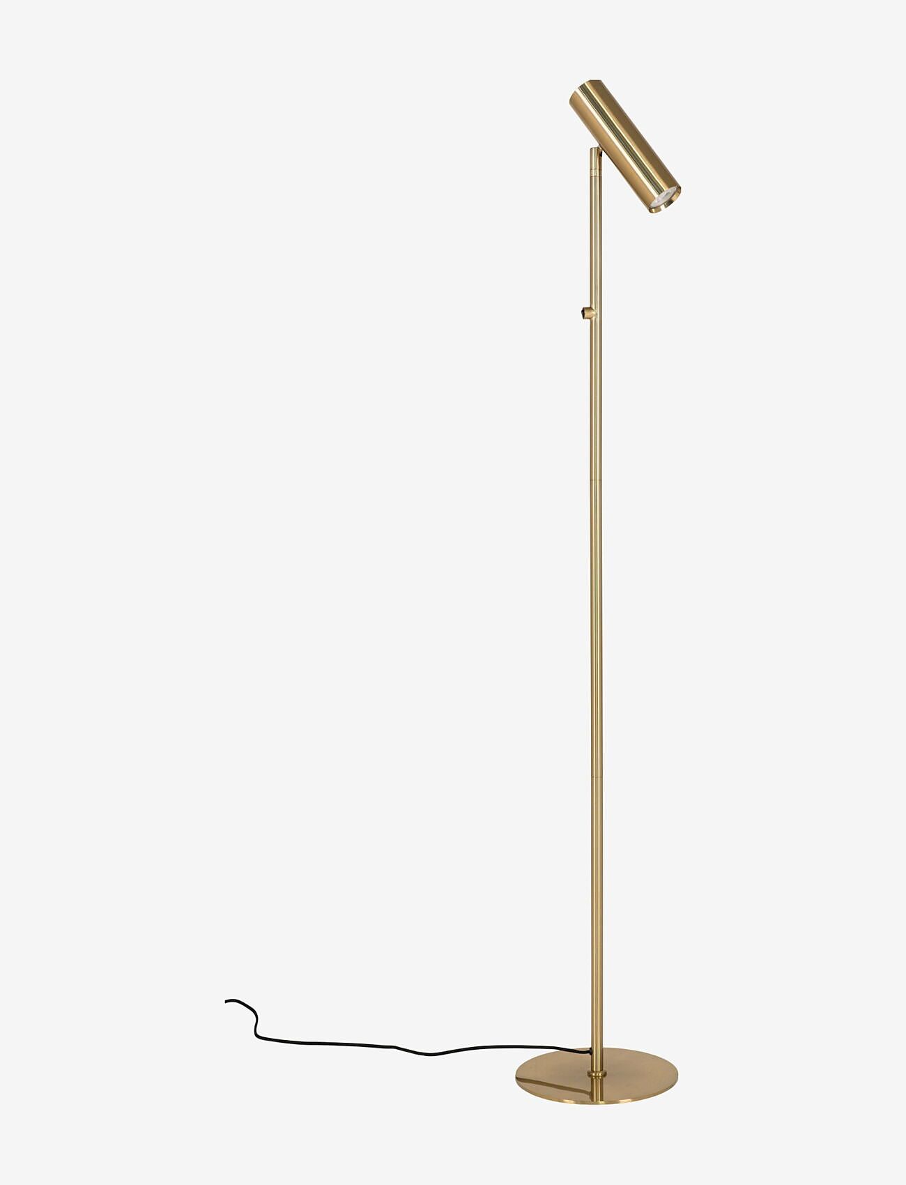 House Nordic - Nida - Lamp, brass, 210 cm fabric cord - floor lamps - brass - 1