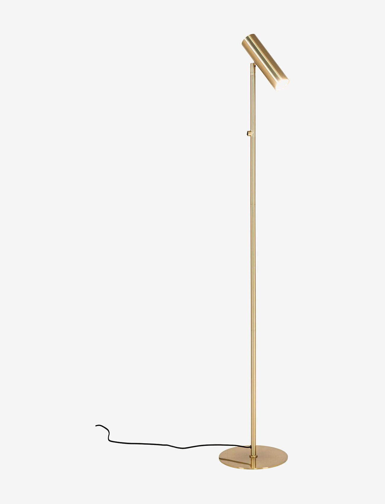 House Nordic - Nida - Lamp, brass, 210 cm fabric cord - floor lamps - brass - 2
