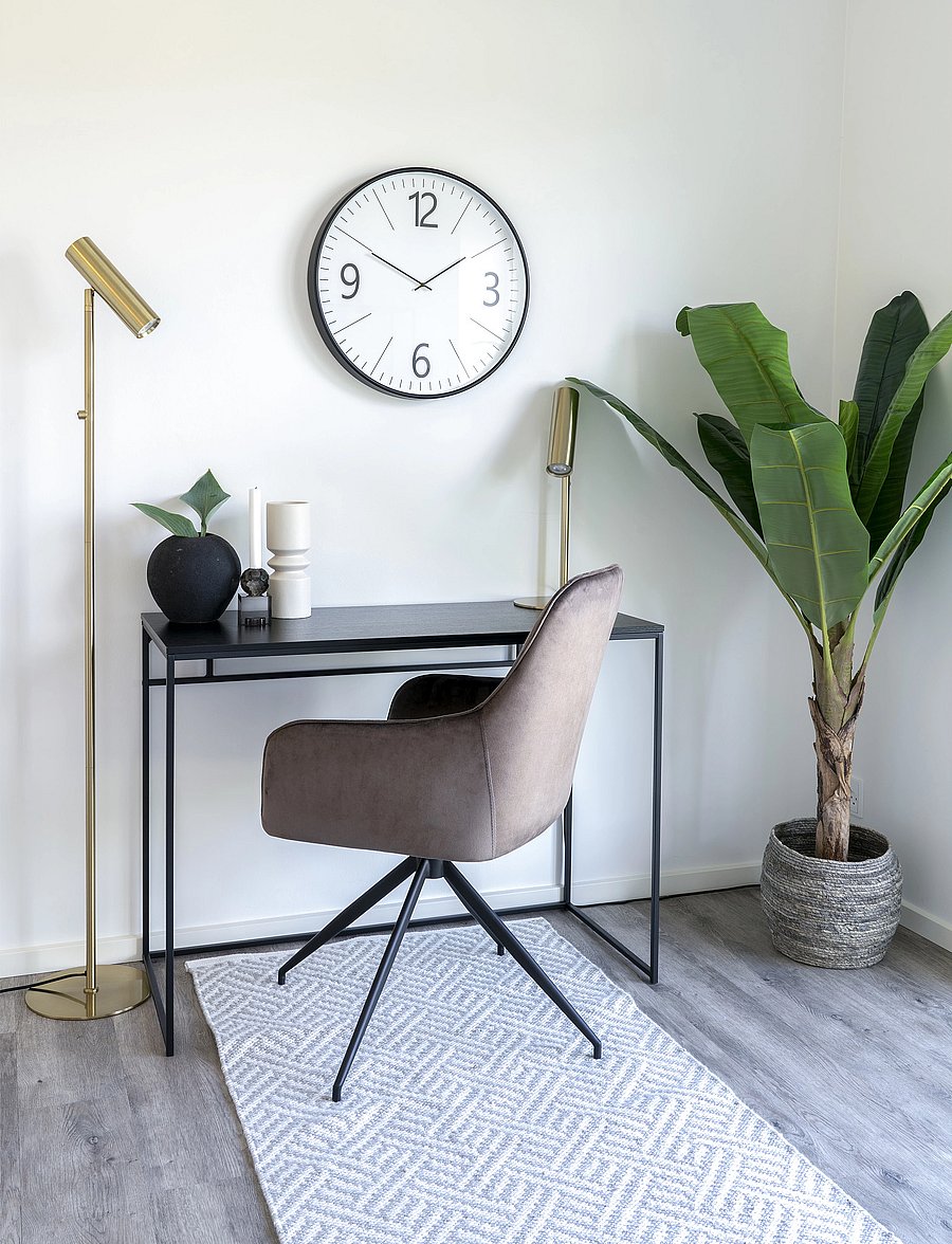 House Nordic - Nida - Lamp, brass, 210 cm fabric cord - stehlampen - brass - 4