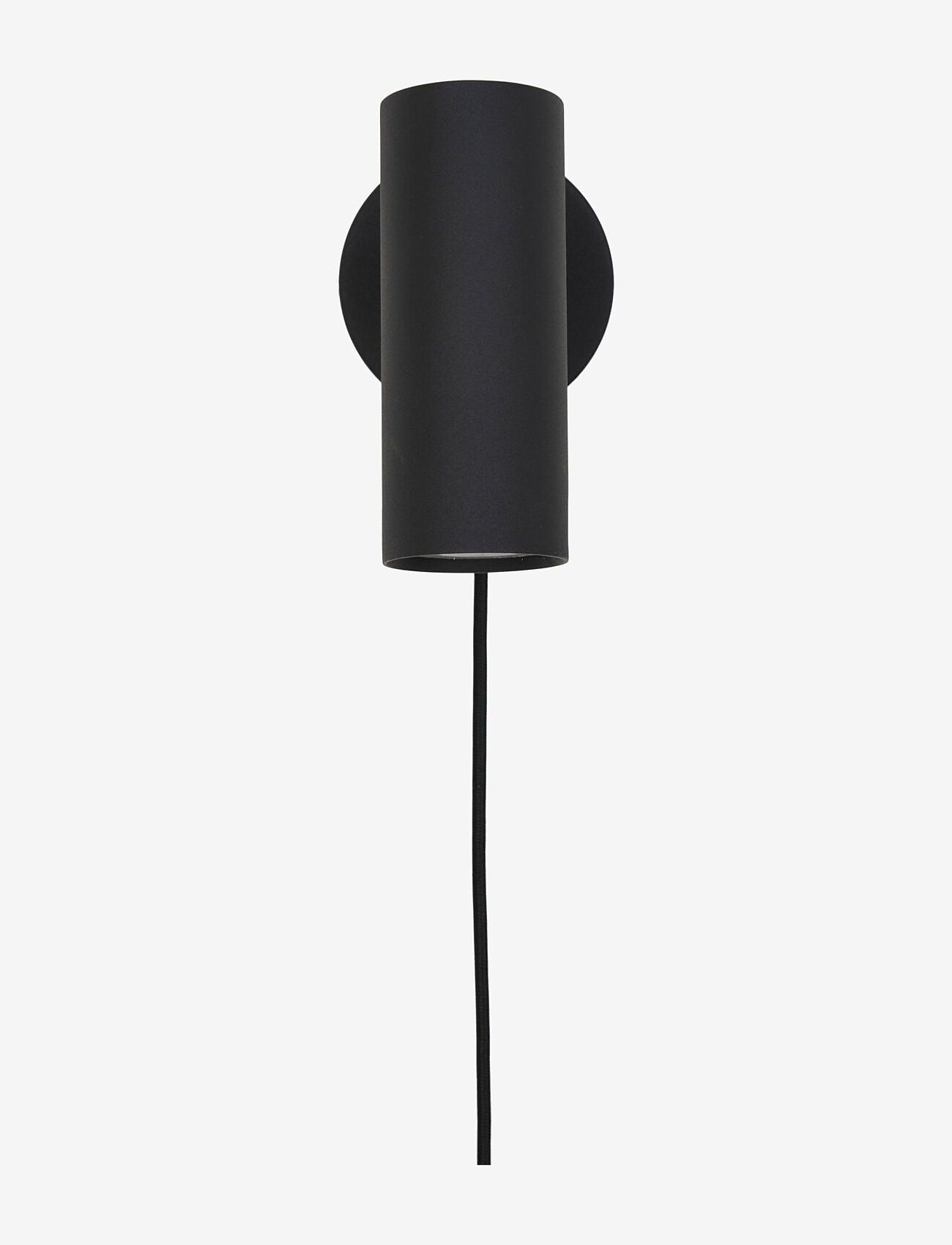 House Nordic - Nida - Lamp, black, 190 cm fabric cord - wandleuchten - black - 1