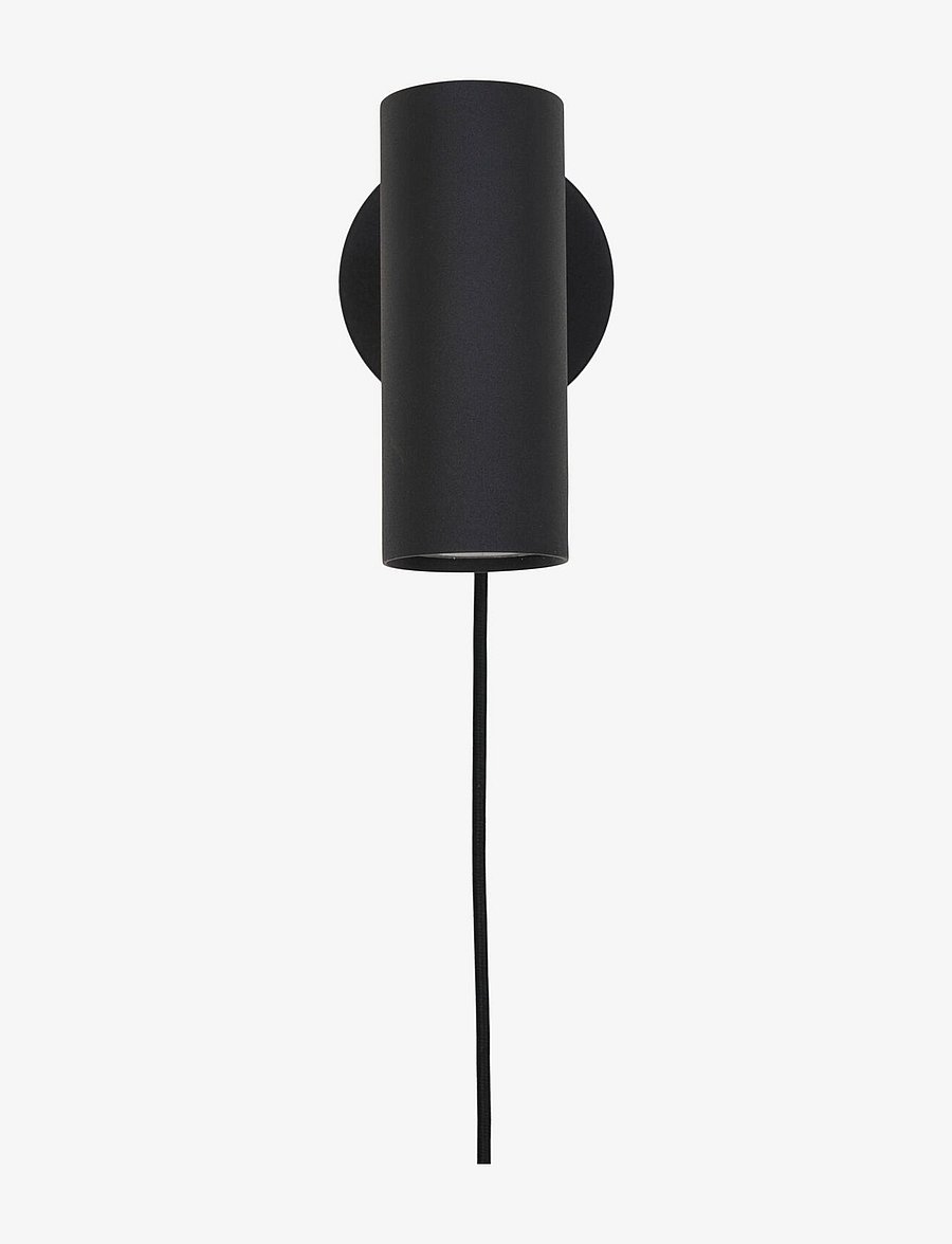 House Nordic - Nida - Lamp, black, 190 cm fabric cord - wandleuchten - black - 2
