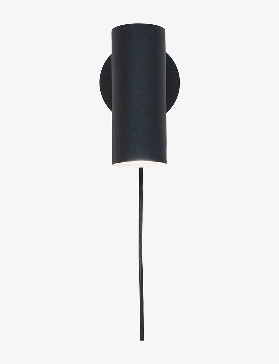 House Nordic - Nida - Lamp, black, 190 cm fabric cord - wandleuchten - black - 3