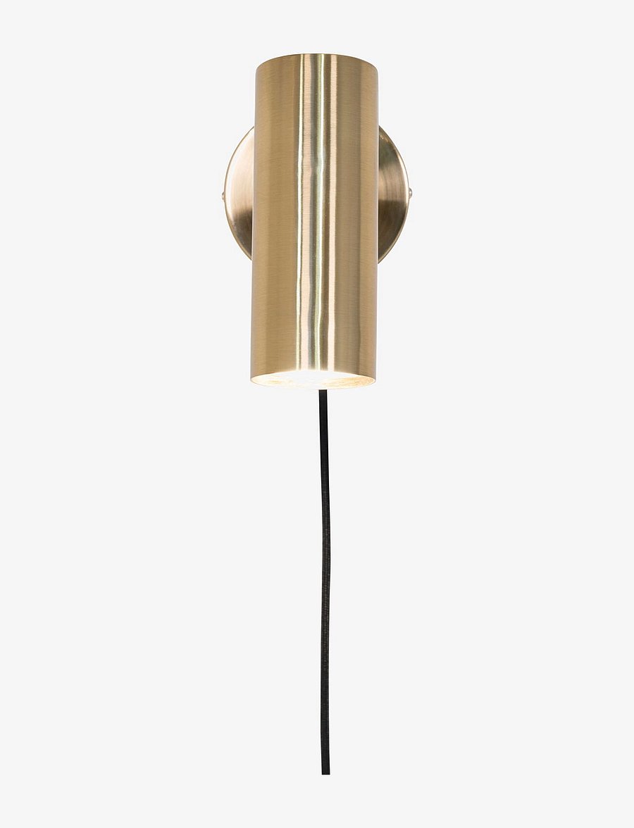 House Nordic - Nida - Lamp, brass, 190 cm fabric cord - sieniniai šviestuvai - brass - 3