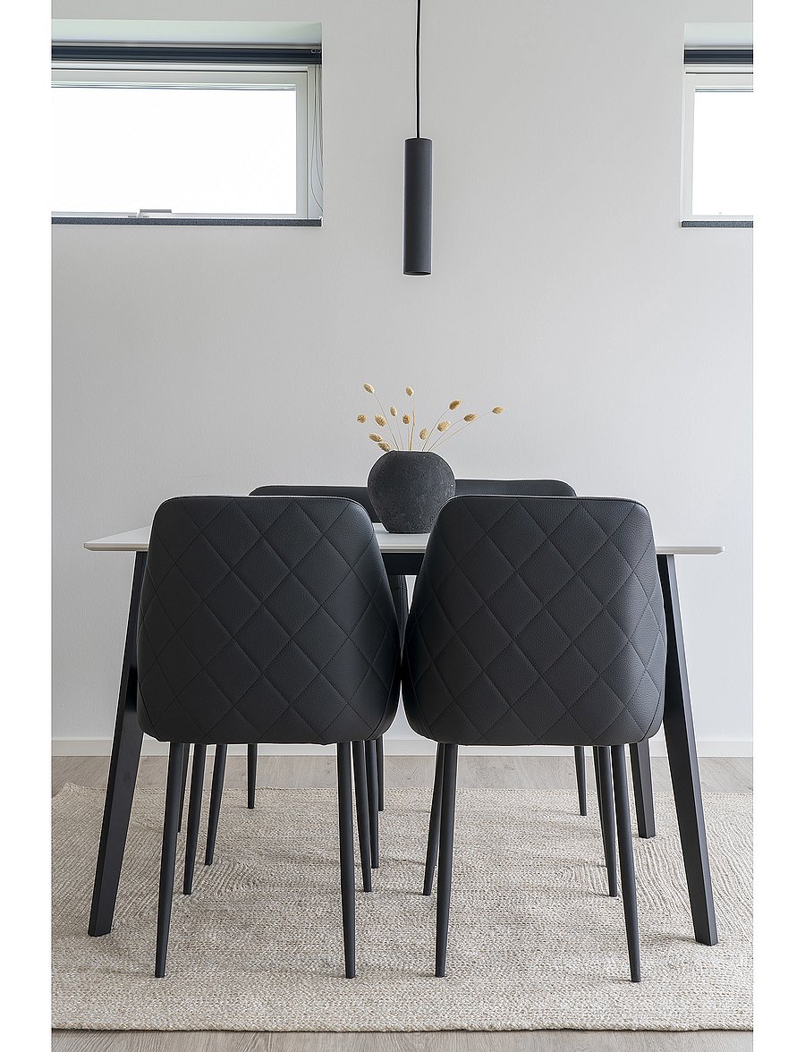 House Nordic - Nida - Lamp, black, 120 cm fabric cord - lampy wiszące - black - 0