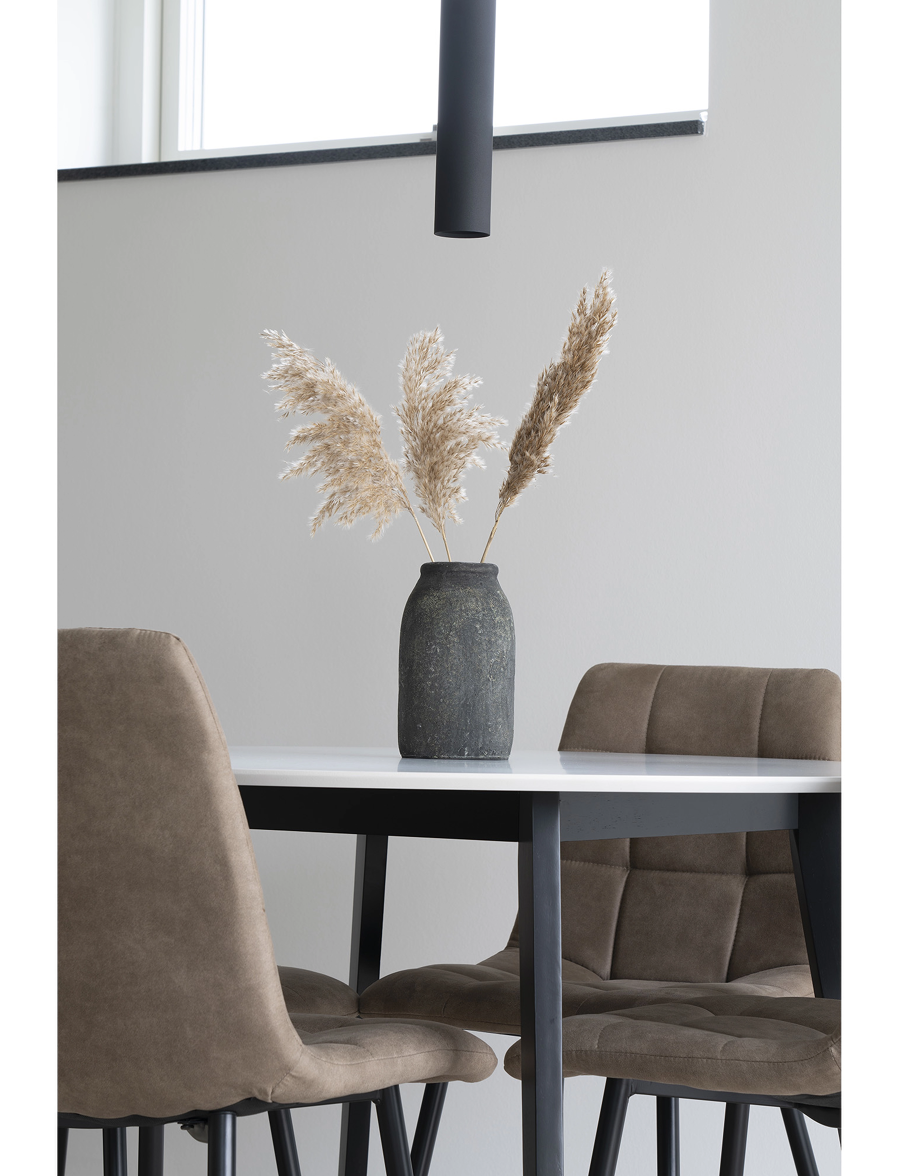 House Nordic - Nida - Lamp, black, 120 cm fabric cord - pendler - black - 2