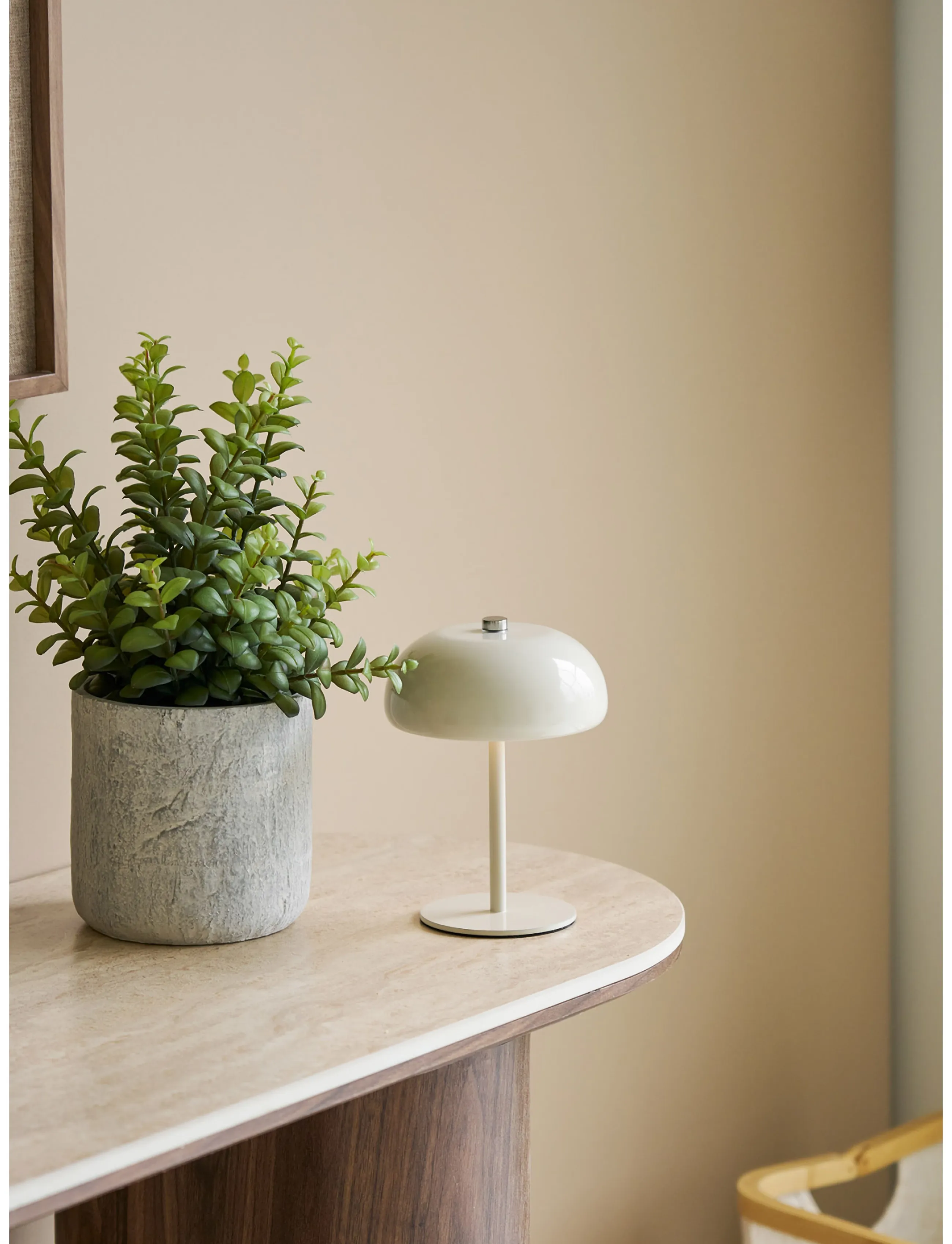 House Nordic - Maren - Table lamp, rechargeable, metal - portable lamps - beige - 4
