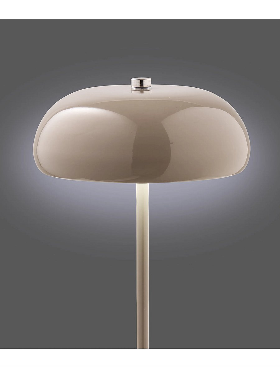House Nordic - Maren - Table lamp, rechargeable, metal - kaasaskantavad lambid - taupe - 3