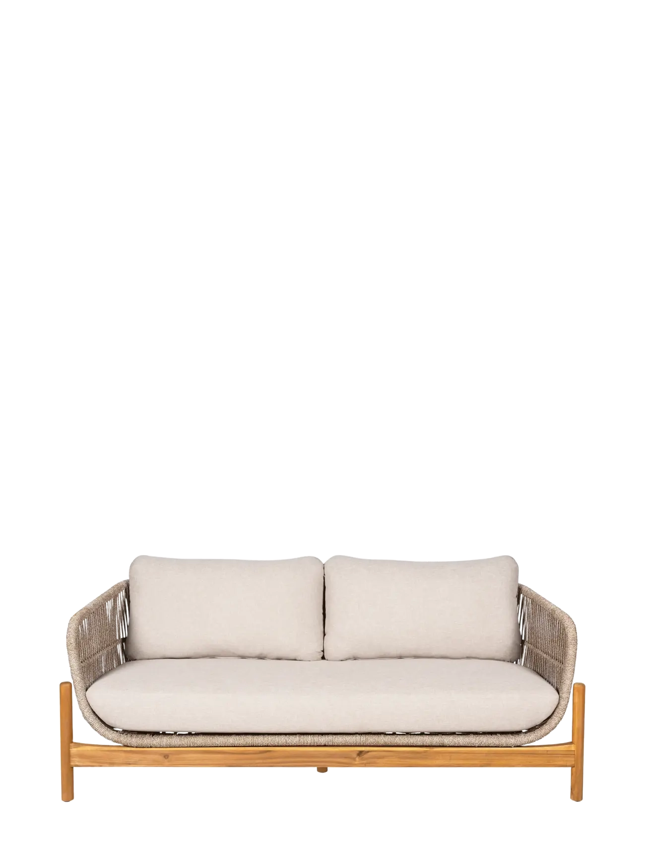 House Nordic Alba - Lounge sofa, acacia, beige, incl. cushion - Stole & Skamler - BROWN / BEIGE / beige