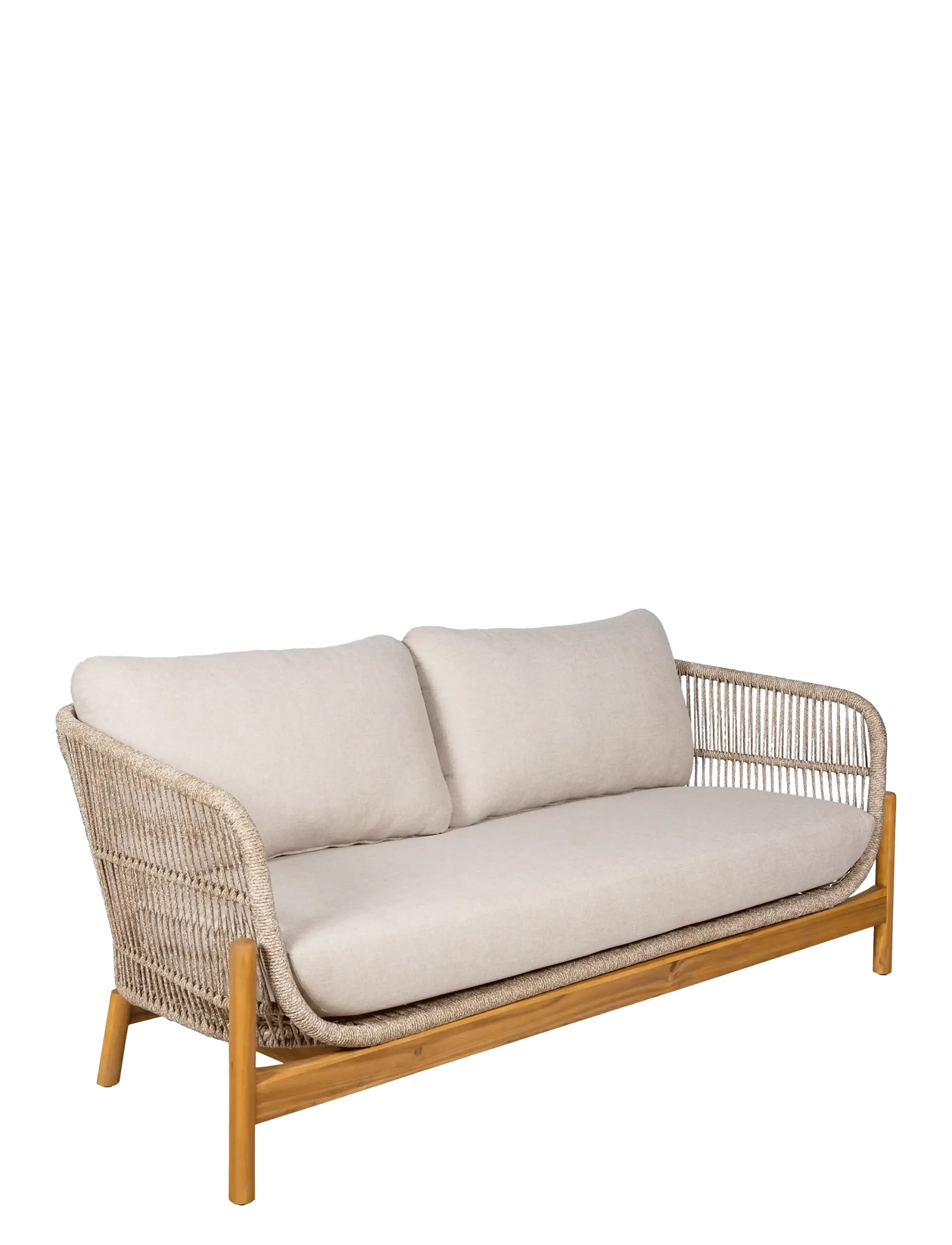 House Nordic - Alba - Lounge sofa, acacia, beige, incl. cushion - brown / beige - 2