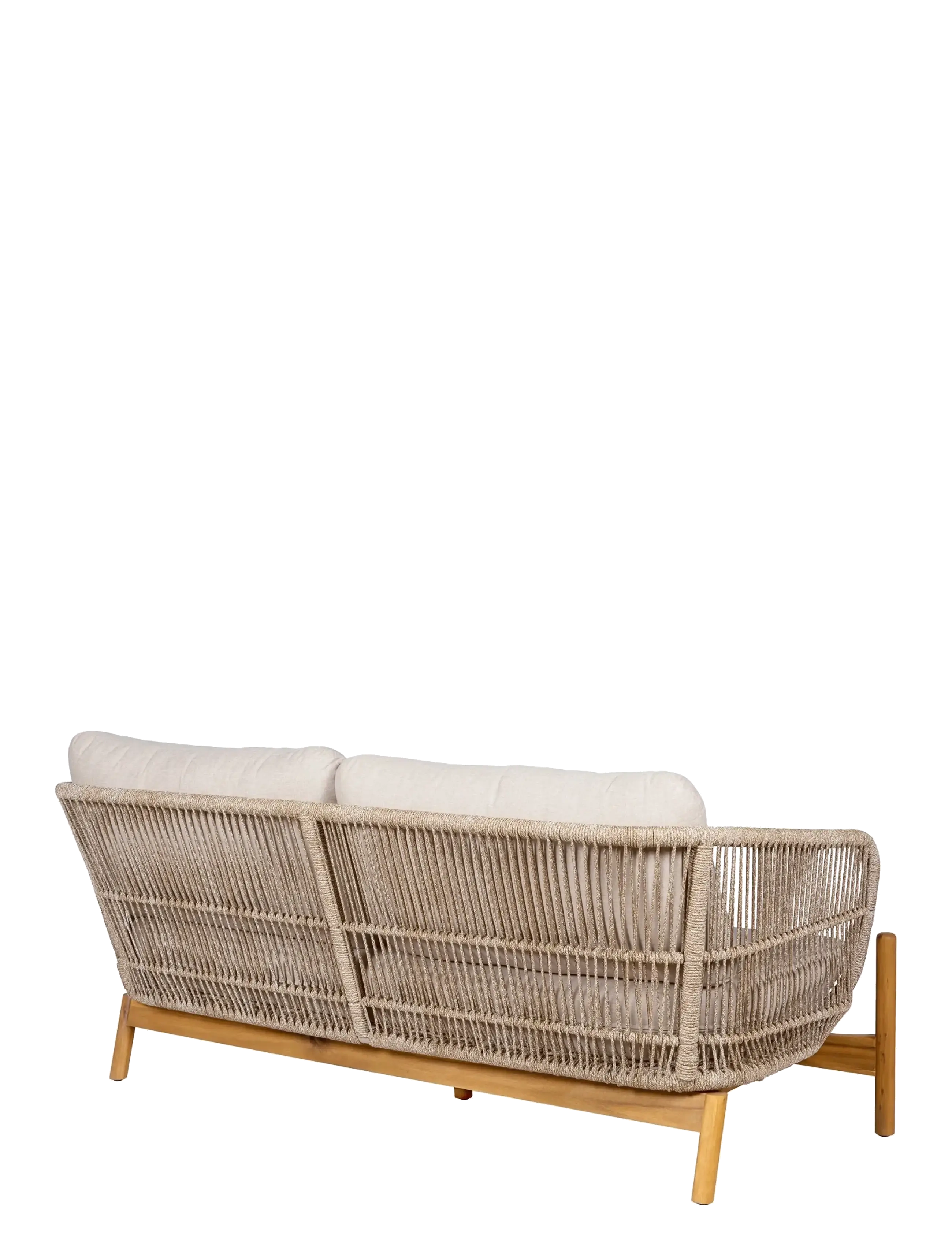 House Nordic - Alba - Lounge sofa, acacia, beige, incl. cushion - brown / beige - 4