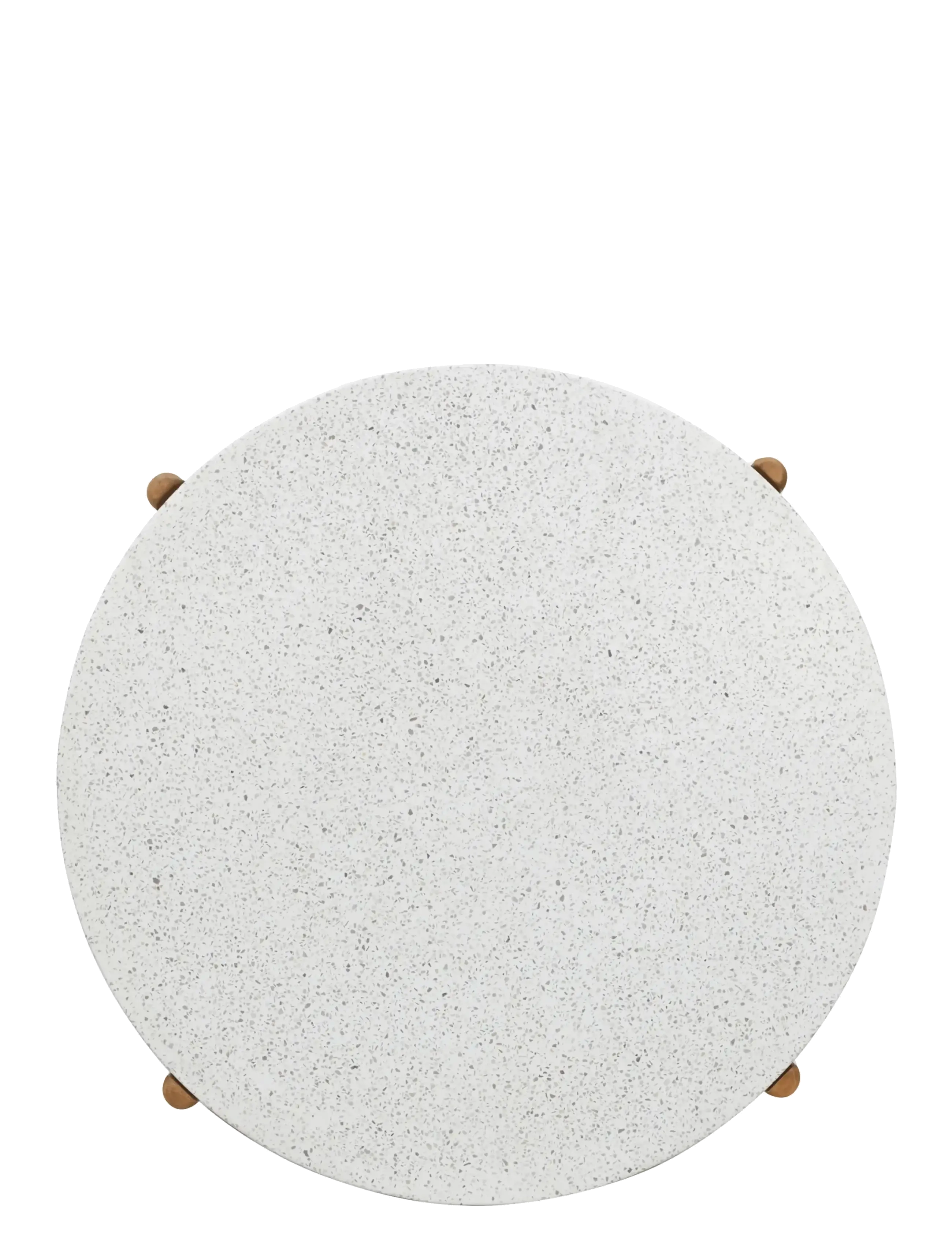 House Nordic - Alba - Coffee table, acacia/terazzo, natural, ø84,5x38,5 cm - sofaborde - natural / white - 3