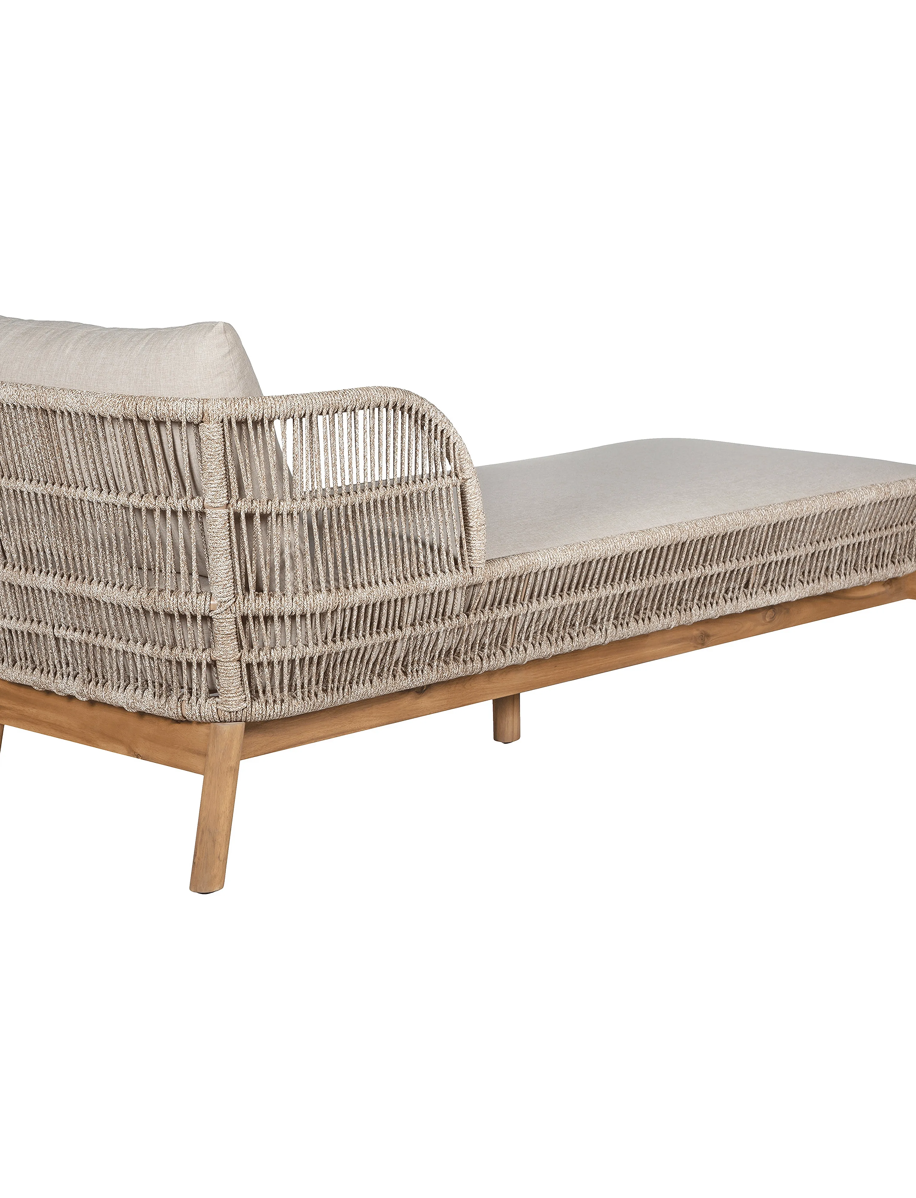 House Nordic - Alba - Sun lounger, acacia, beige, incl. cushions - brown / beige - 3