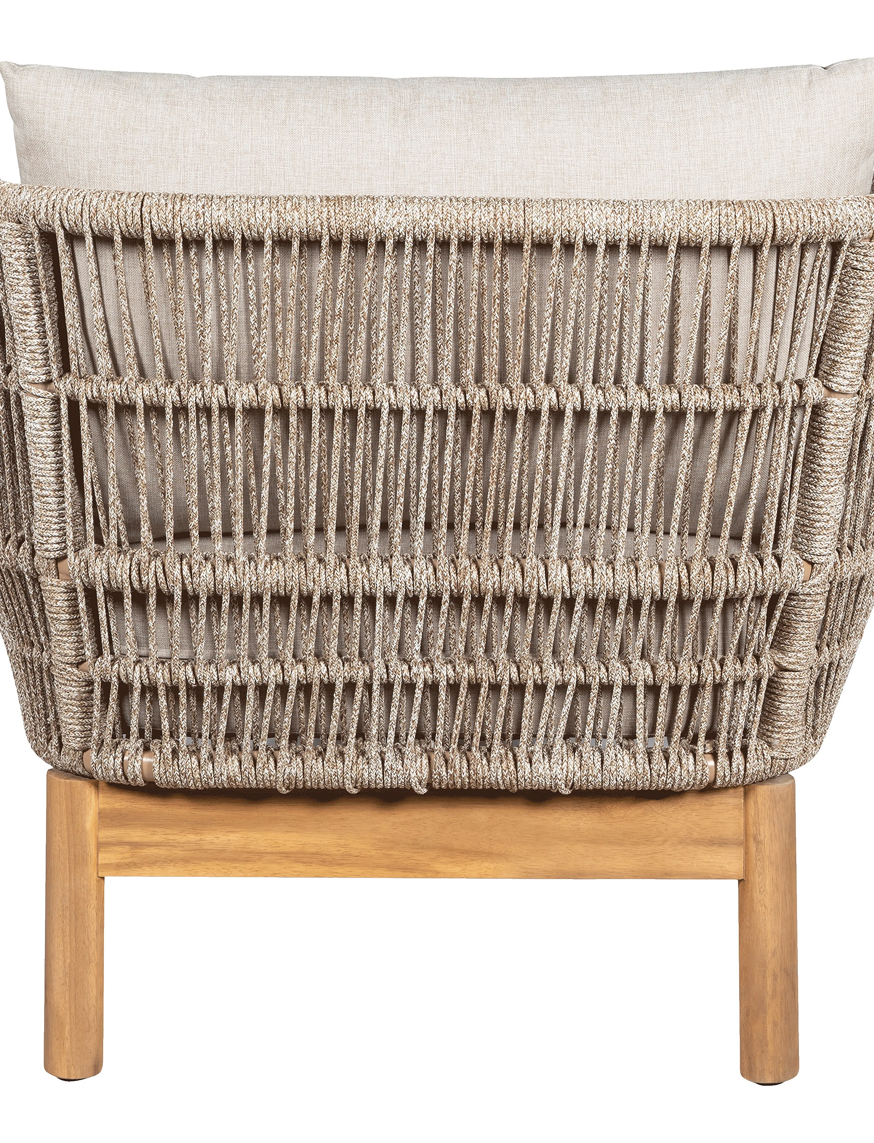 House Nordic - Alba - Sun lounger, acacia, beige, incl. cushions - brown / beige - 4