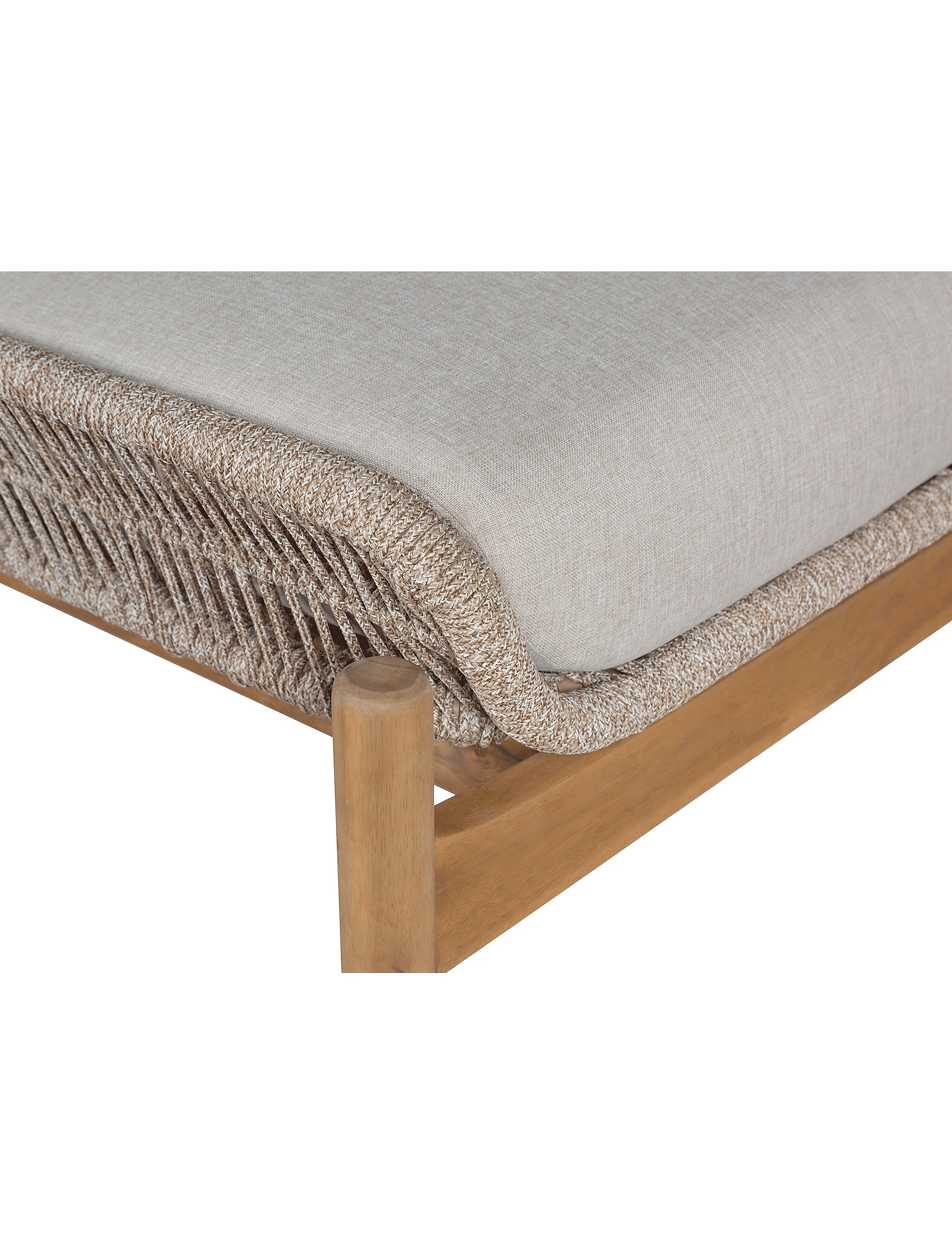 House Nordic - Alba - Sun lounger, acacia, beige, incl. cushions - brown / beige - 5
