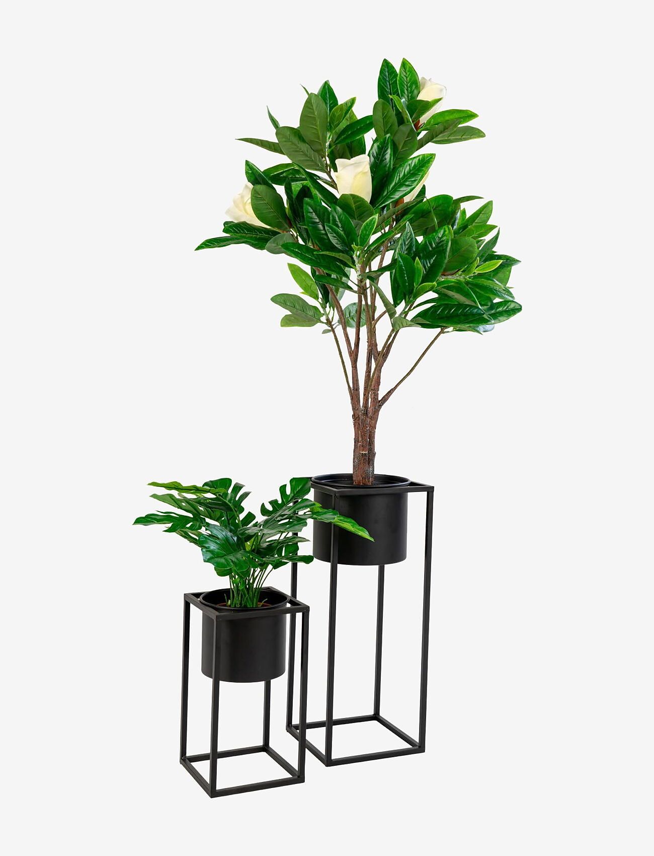 House Nordic - Mette - Flowerpots, steel, black, set of 2 - osta hinna alusel - black - 1