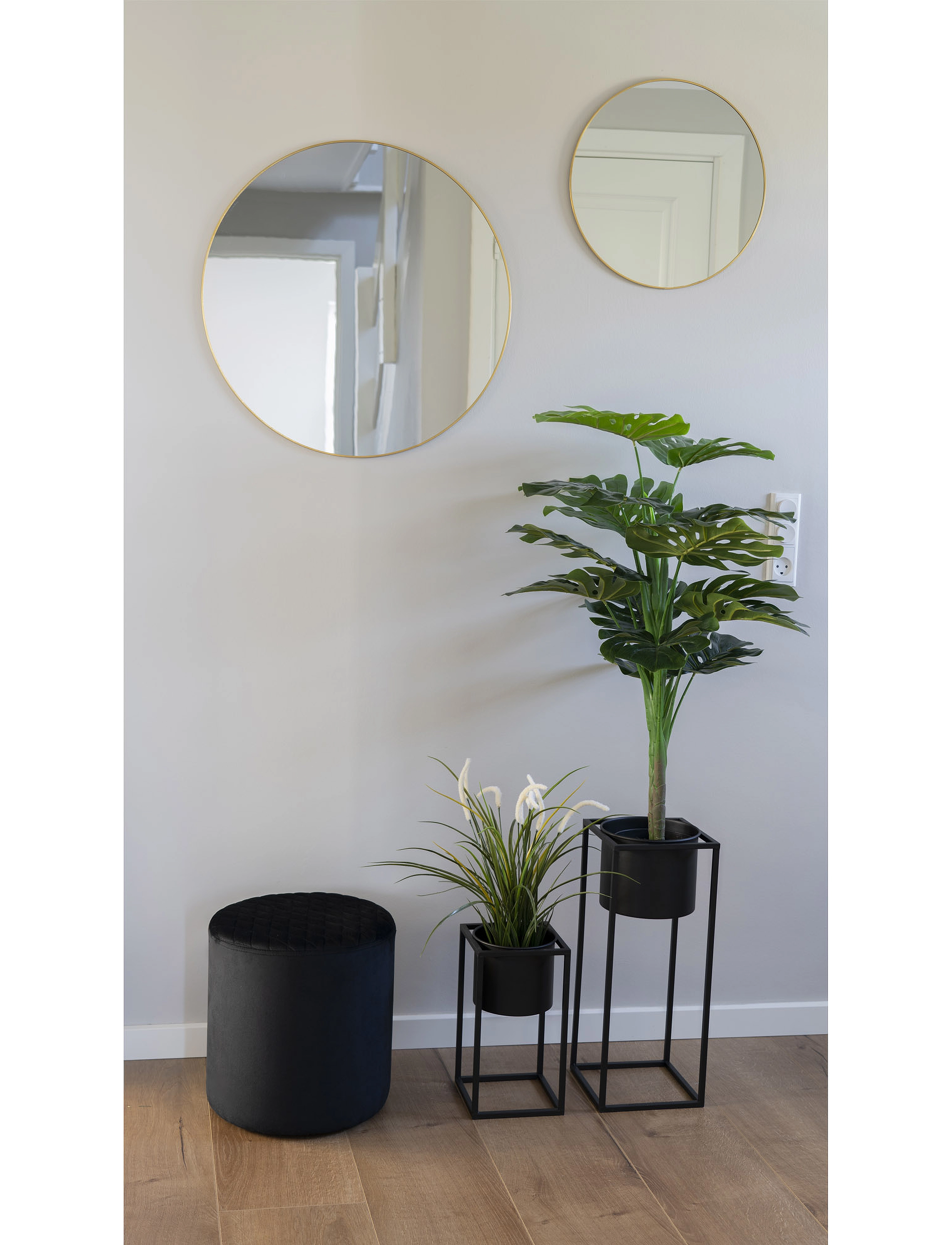 House Nordic Mette - Flowerpots, Steel, Black, Set Of 2, 50.5X19.5X19.5 cm, Black, Dekoration > Blomsterpotter, Unisex