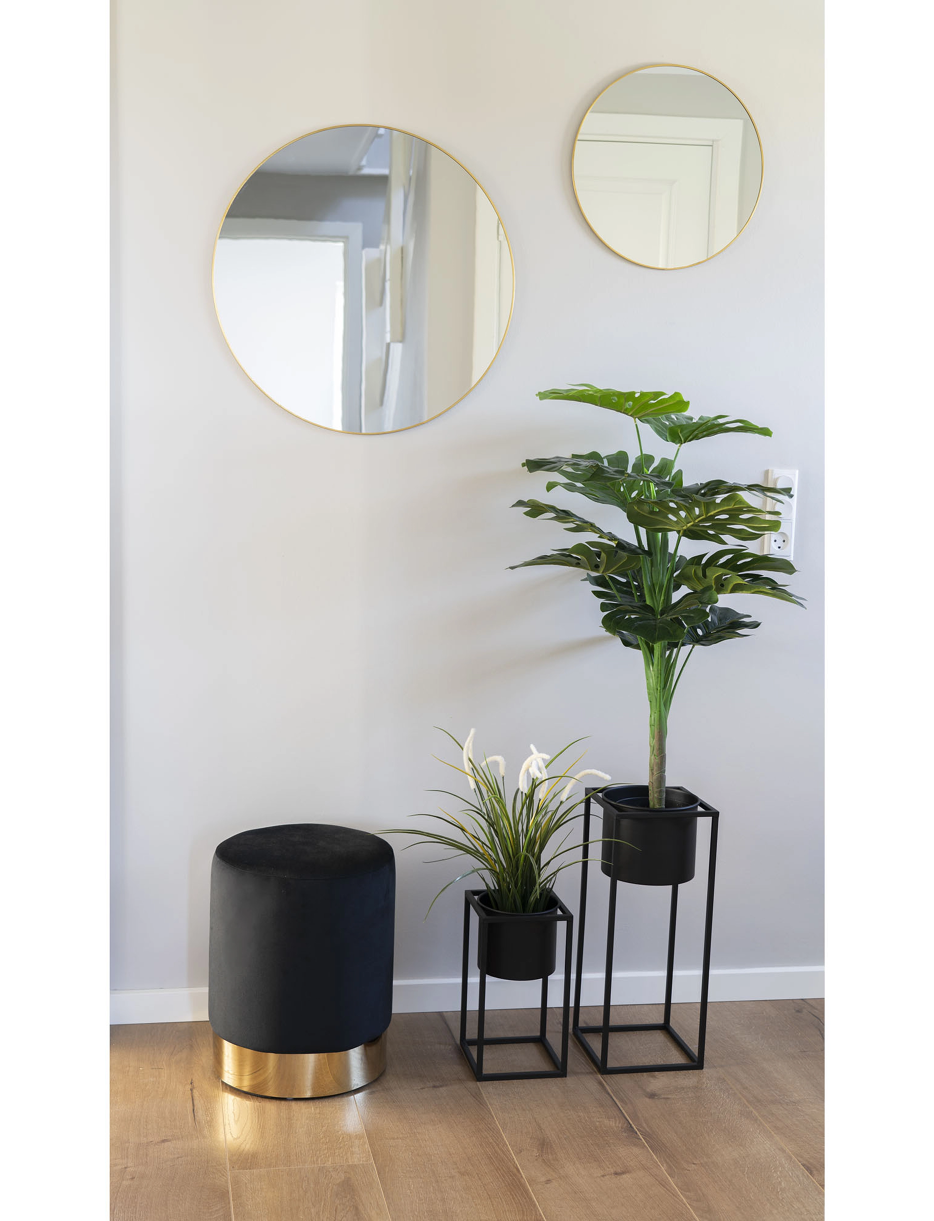 House Nordic - Mette - Flowerpots, steel, black, set of 2 - lillepotid - black - 4