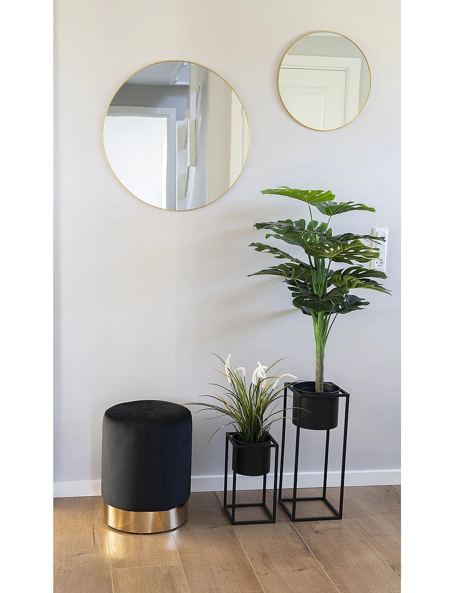 House Nordic - Mette - Flowerpots, steel, black, set of 2 - lillepotid - black - 4