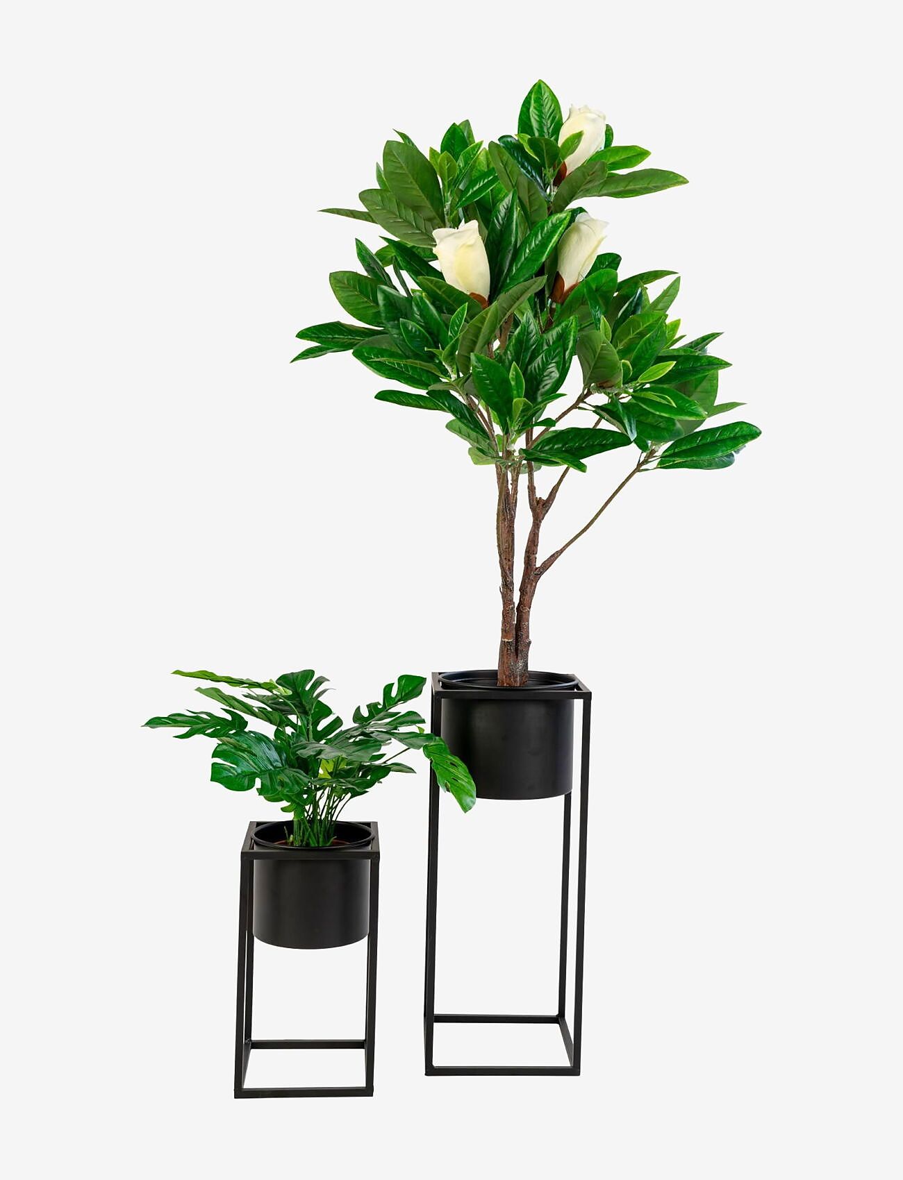 House Nordic - Mette - Flowerpots, steel, black, set of 2 - osta hinna alusel - black - 2