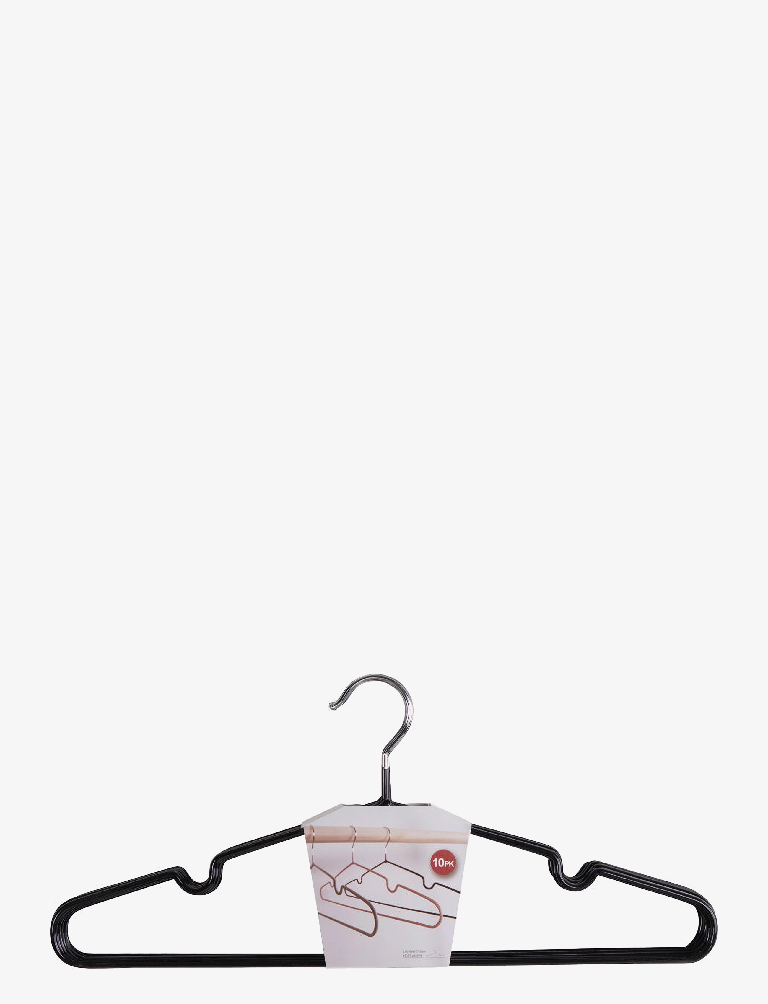House Nordic Hilda Metal Hangers With Black Coating, Set Of 10, Hangers, Sort, Str: ONE SIZE