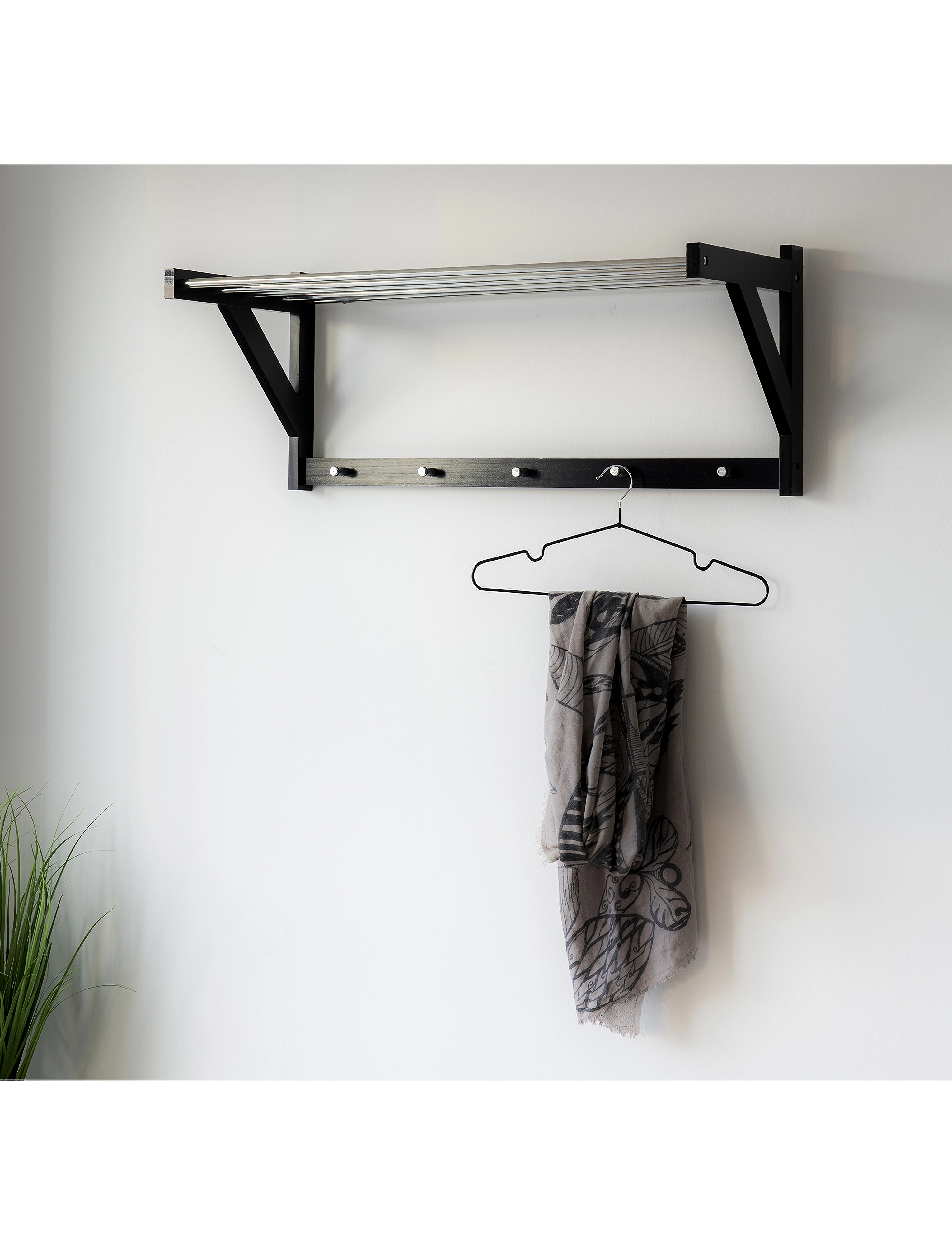 House Nordic - Hilda - Metal hangers with black coating, set of 10 - hangers - black - 4