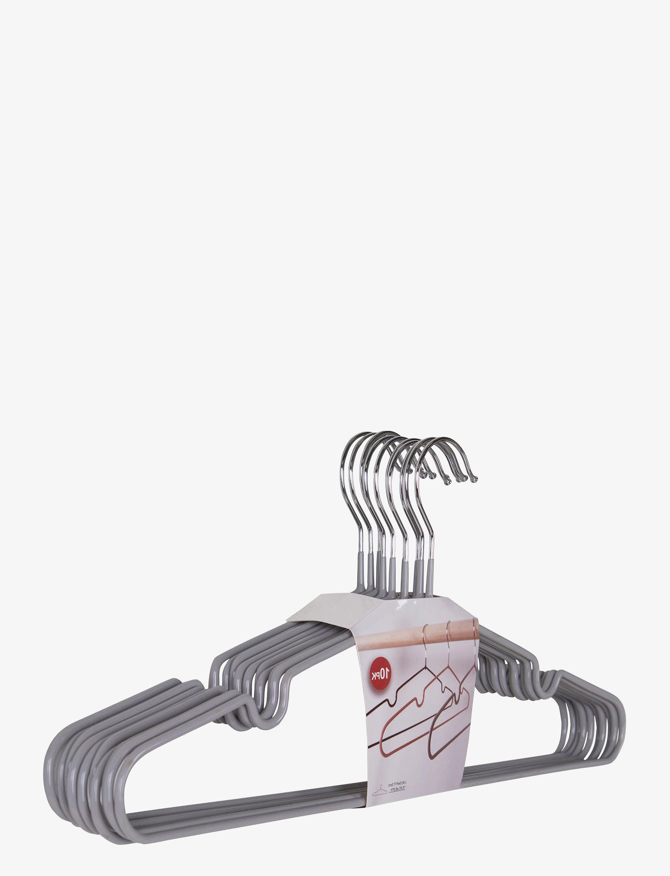 House Nordic - Hilda - Metal hangers with grey coating, set of 10 - hangers - grey - 3