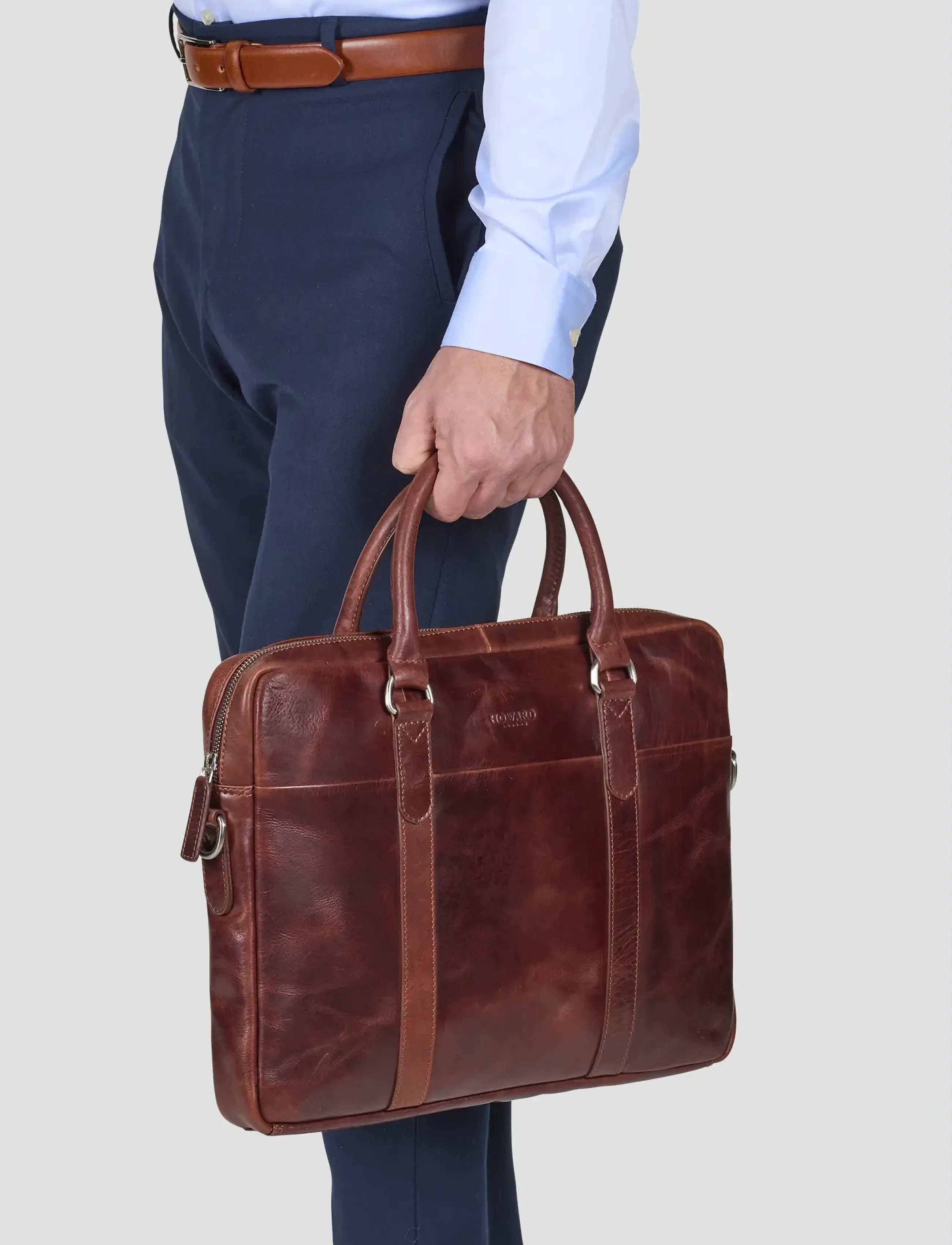 Howard London Laptop Bag Ashton - Inspiration - BROWN / brown