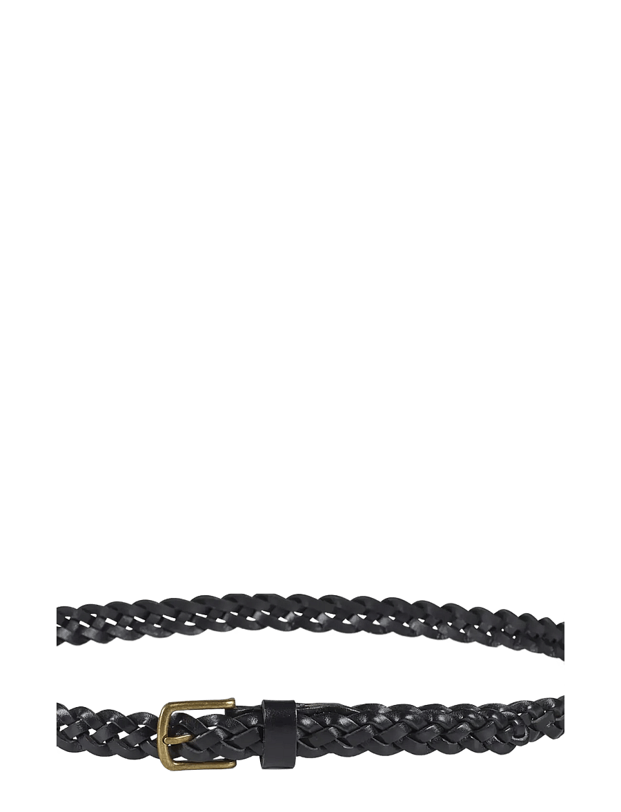 Howard London - Leather Baided Belt William - paski plecione - black - 2