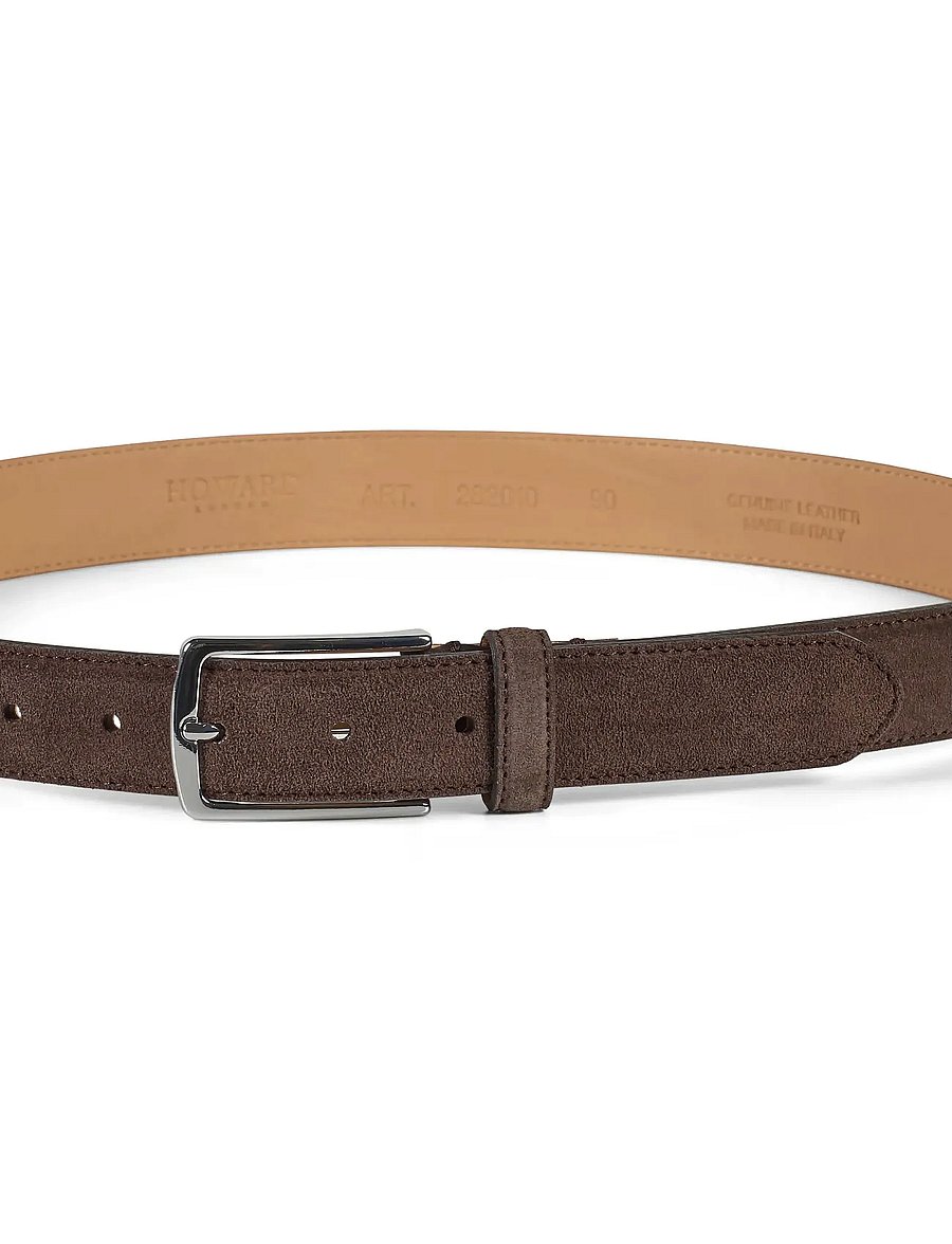 Howard London - Suede Leather Belt Jack - classic belts - dark brown - 2