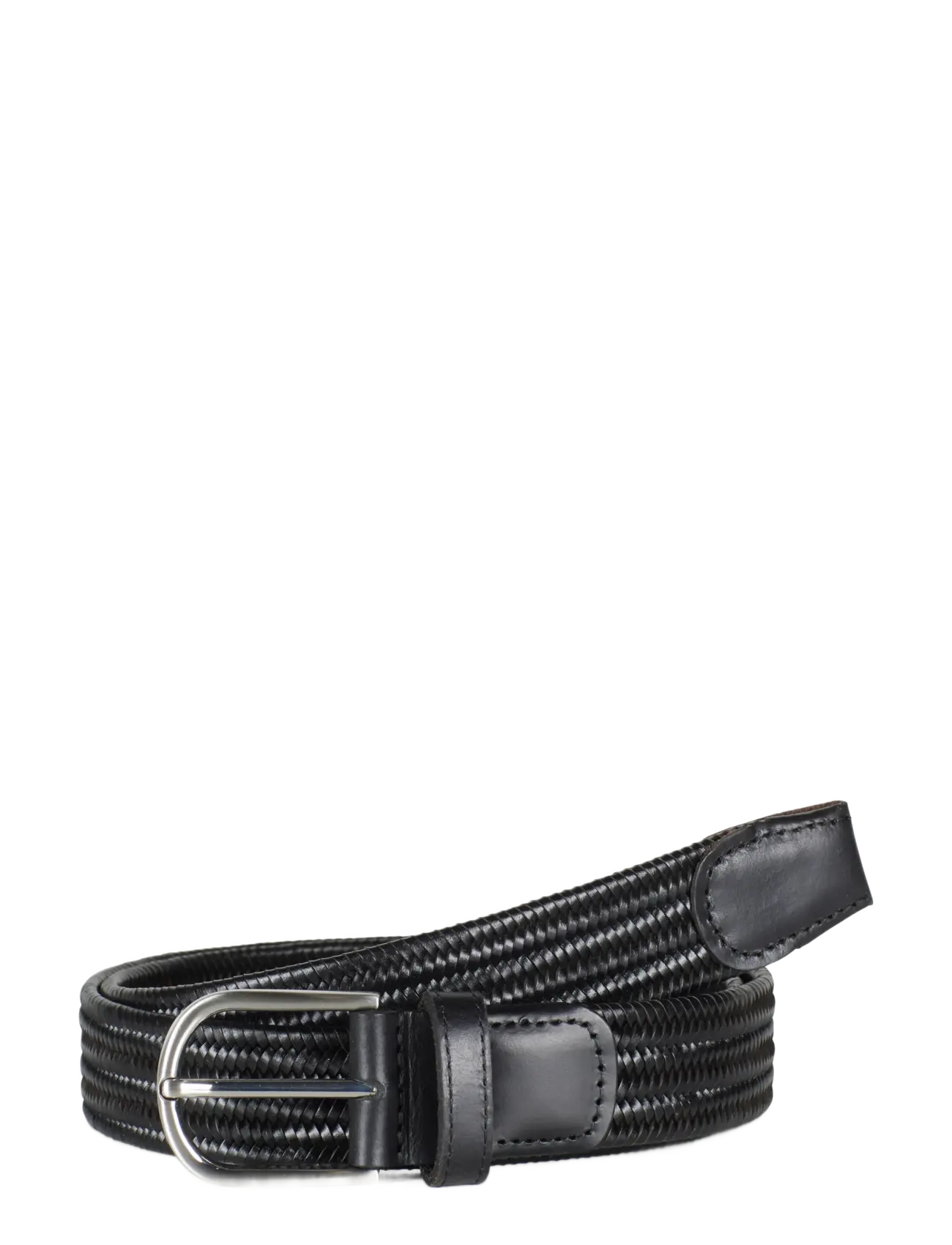 Howard London Braided Leather Belt Asher, 90, Belts, Schwarz - Belt, Männerswear