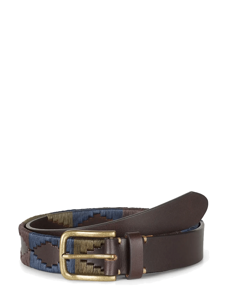 Howard London - Hudson Polo Belt - klassische gürtel - brown / blue - 1