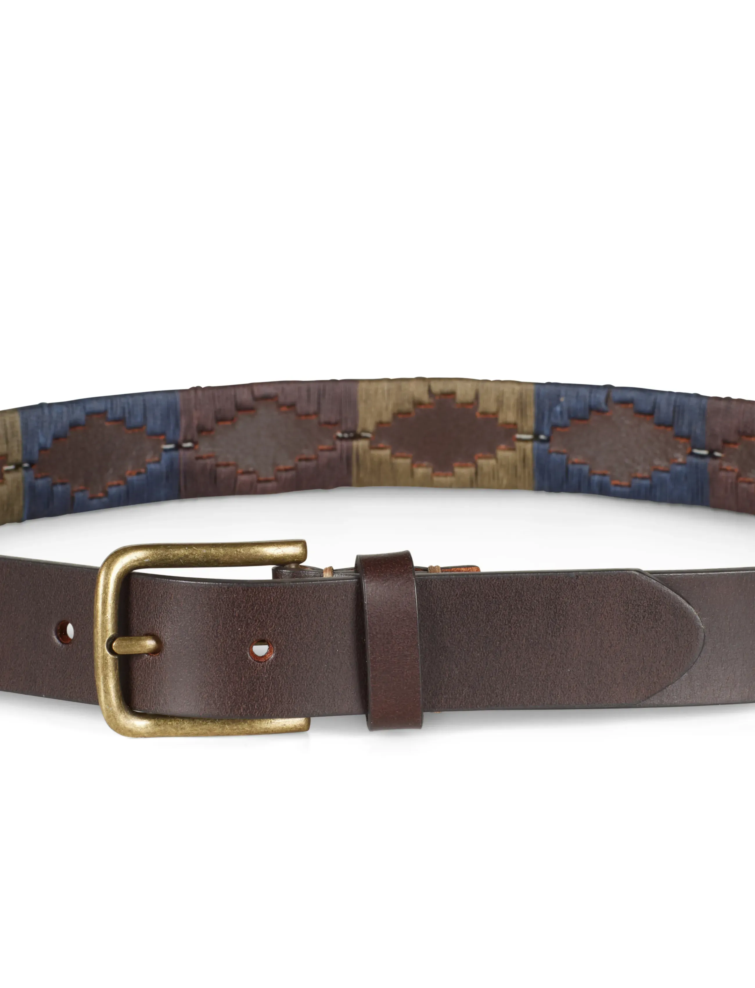 Howard London - Hudson Polo Belt - klassische gürtel - brown / blue - 2