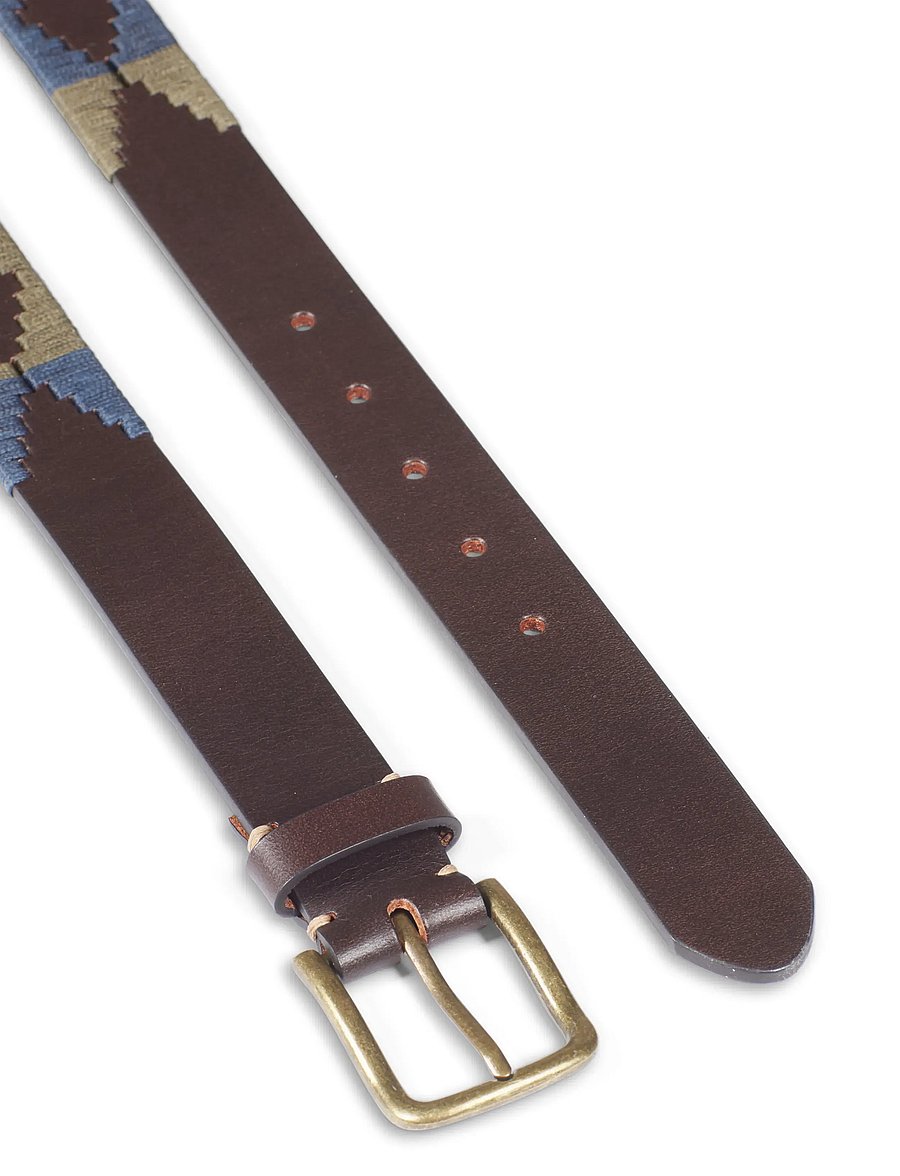 Howard London - Hudson Polo Belt - klassische gürtel - brown / blue - 3