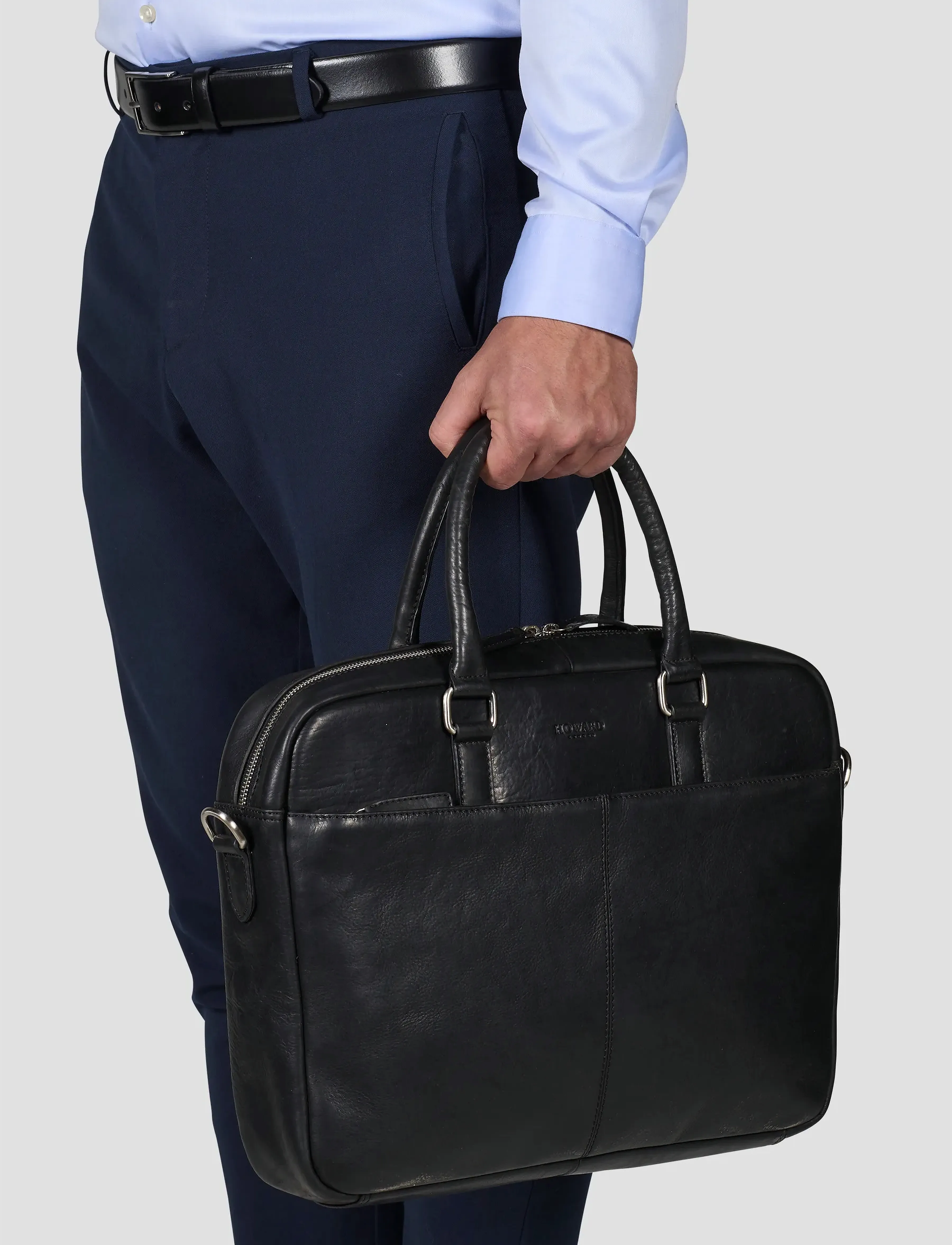 Howard London Laptop Bag Morris, One Size, Bags, Schwarz - Computer Männerswear